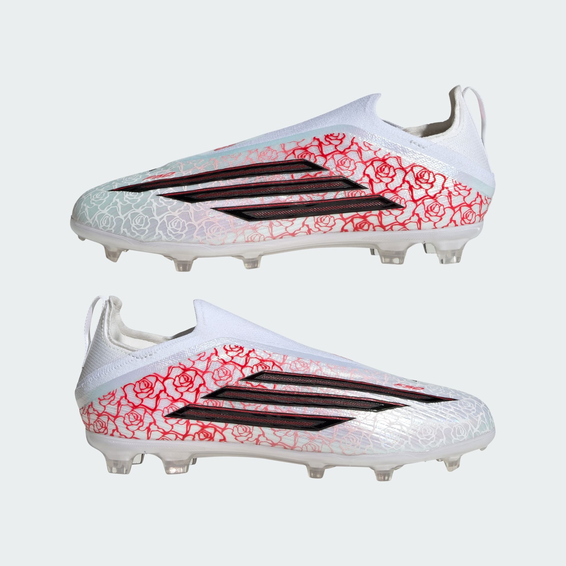 Ghete de Fotbal pentru Copii F50 Laceless pentru Teren Ferm