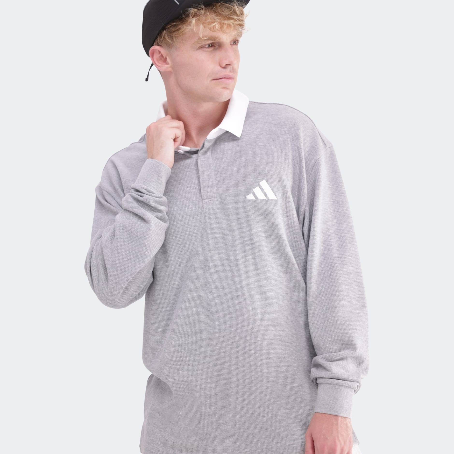 Mens Small Logo Rugby Polo Shirt