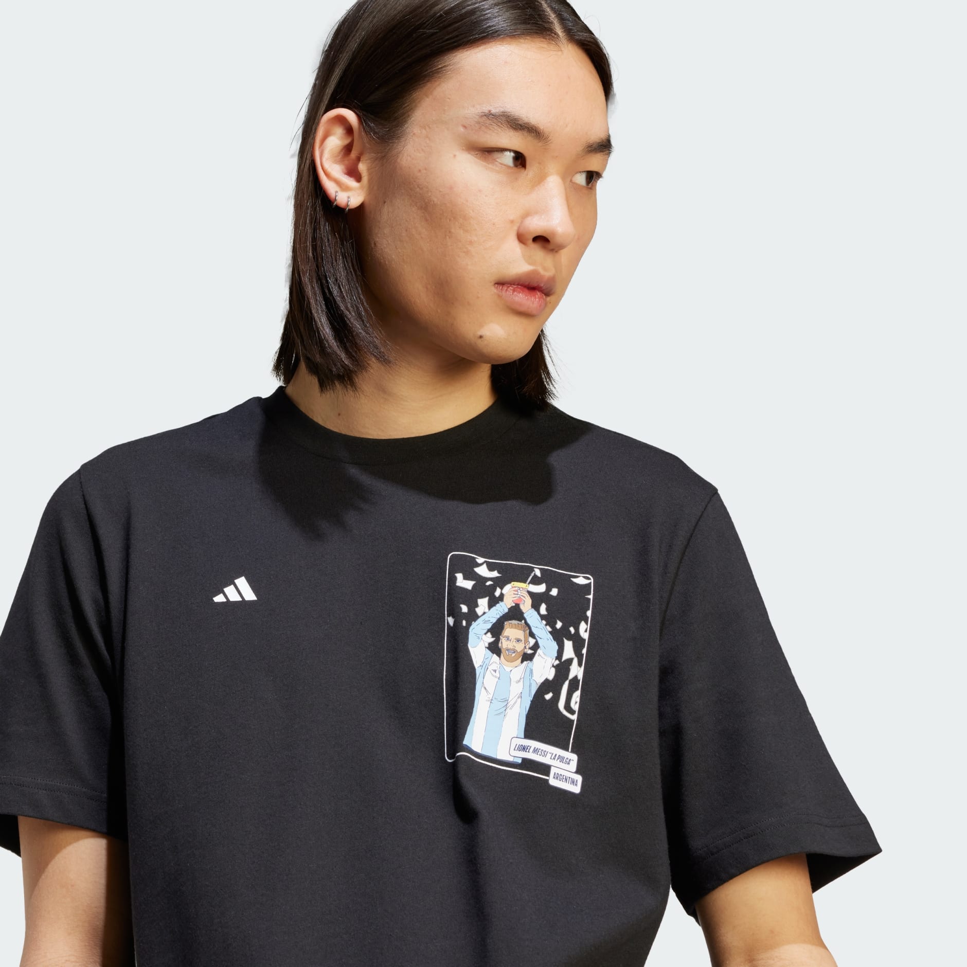 Men's Clothing - Messi Football Icon Graphic Tee - Black | adidas Kuwait