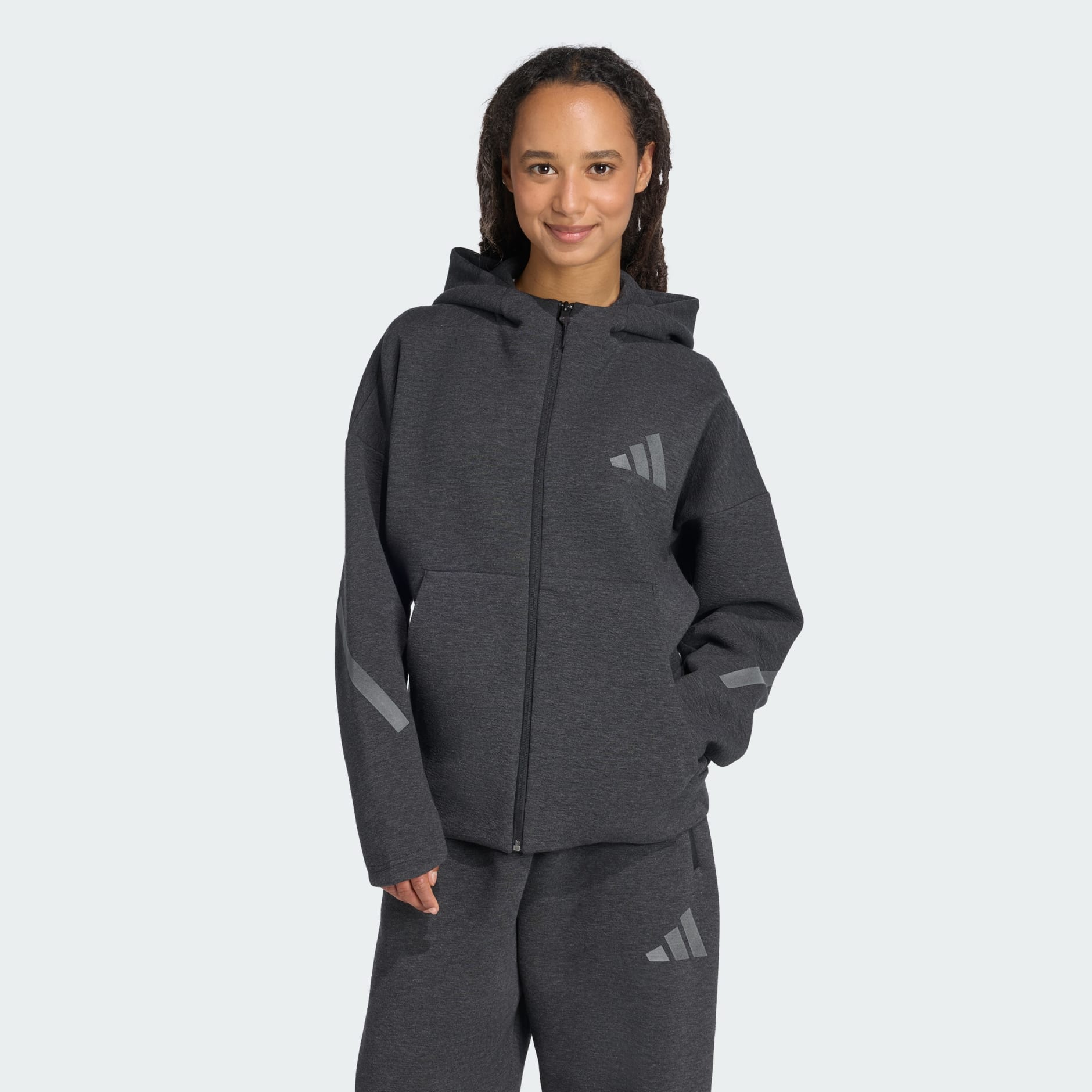 adidas Z.N.E. Premium Full-Zip Hoodie - Black | adidas Hong Kong