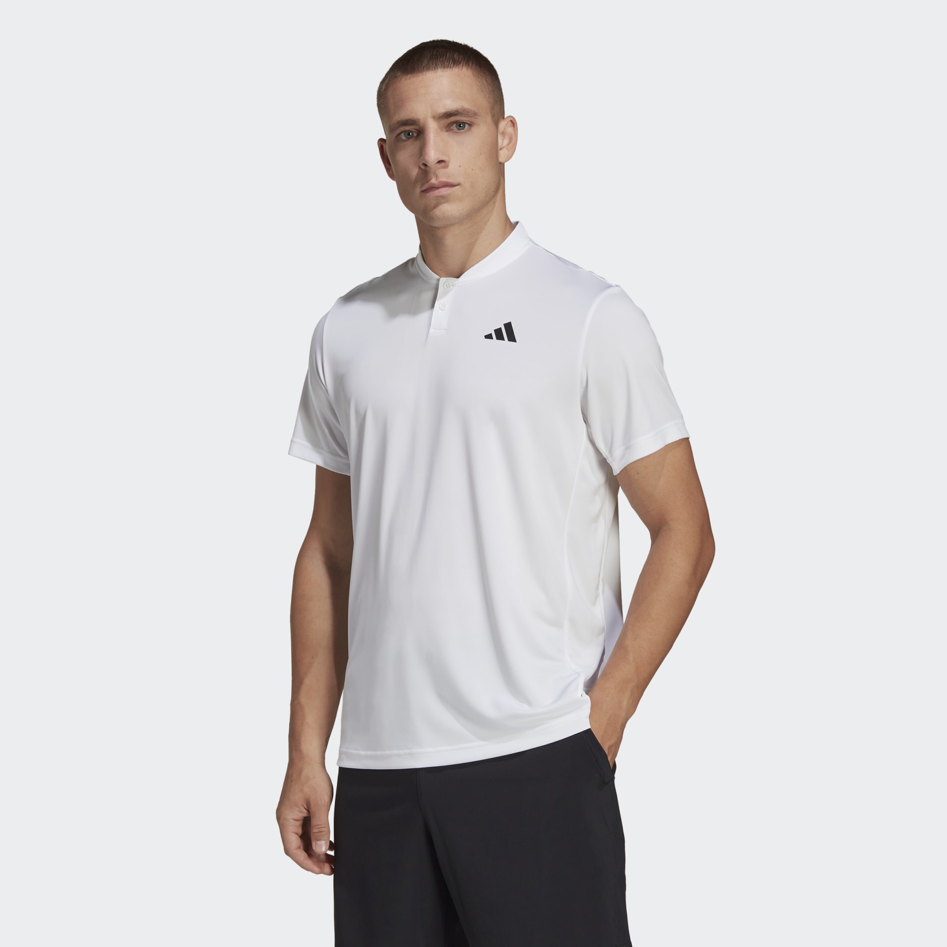 Clothing - Club Tennis Henley Shirt - White | adidas South Africa