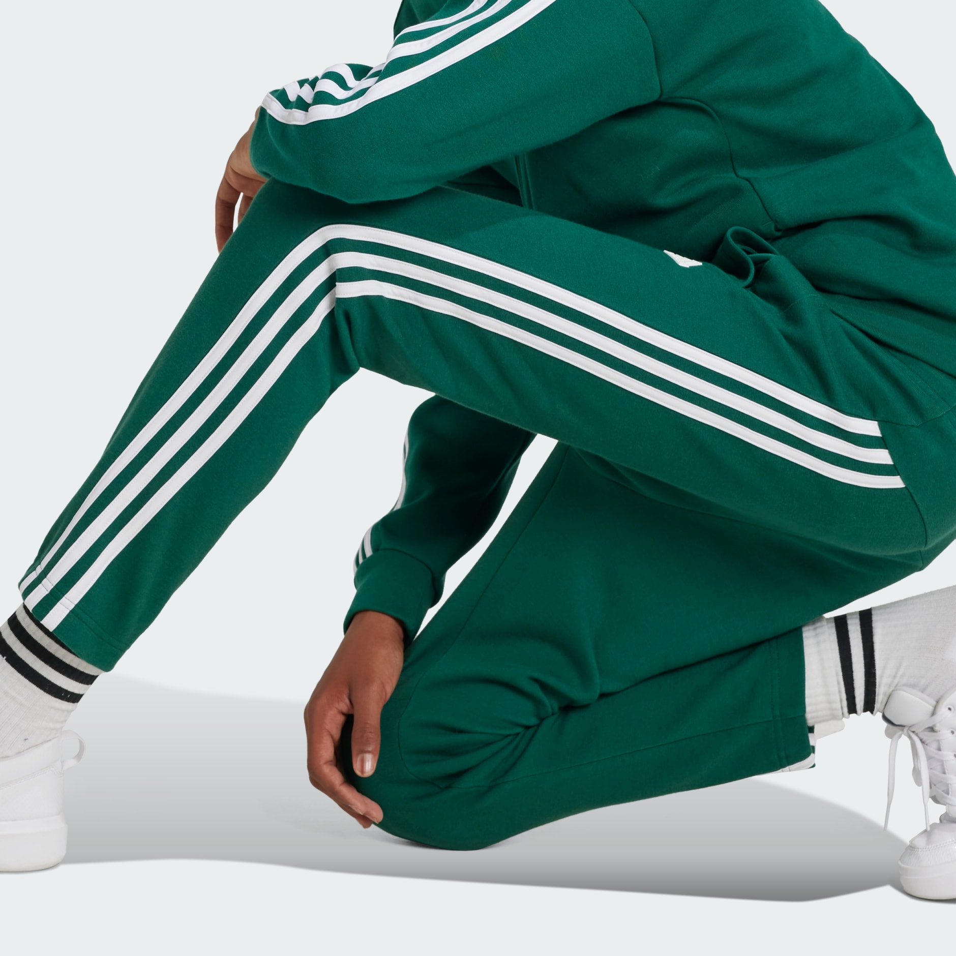 adidas Future Icons 3 Stripes Ankle Length Pants Green adidas UAE