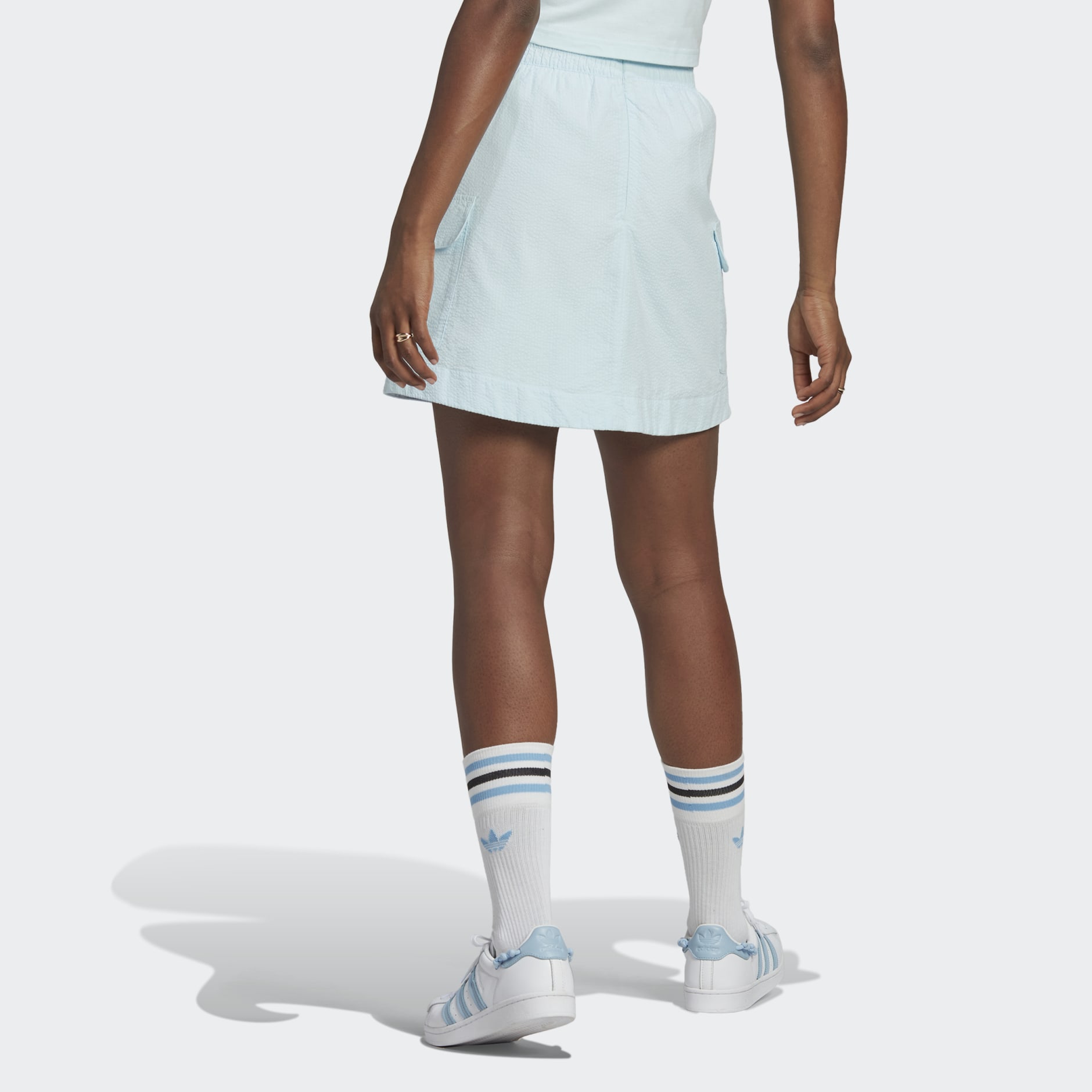 Clothing - Adicolor Classics Poplin Skirt - Blue | adidas South Africa