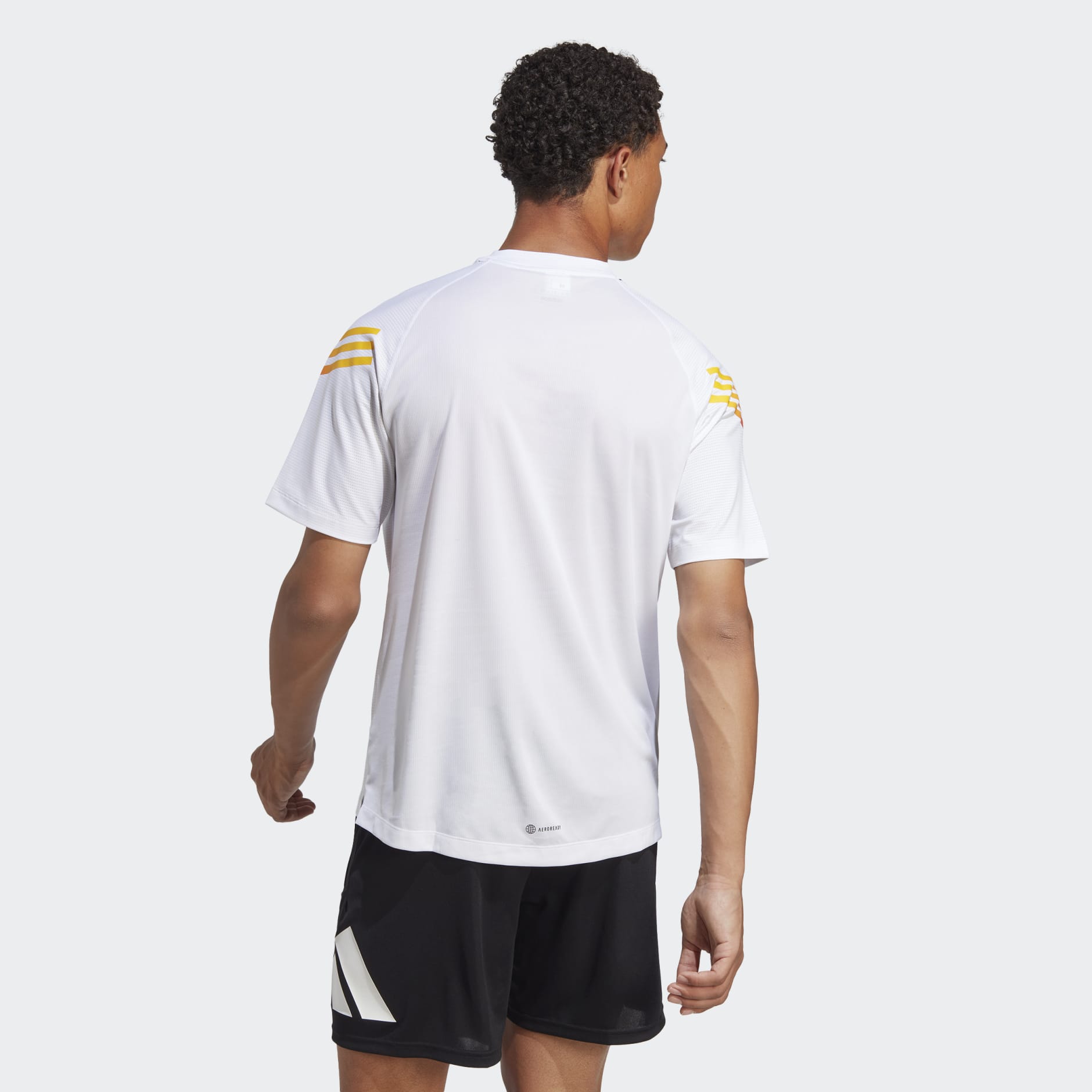 White and gold adidas sales shirt