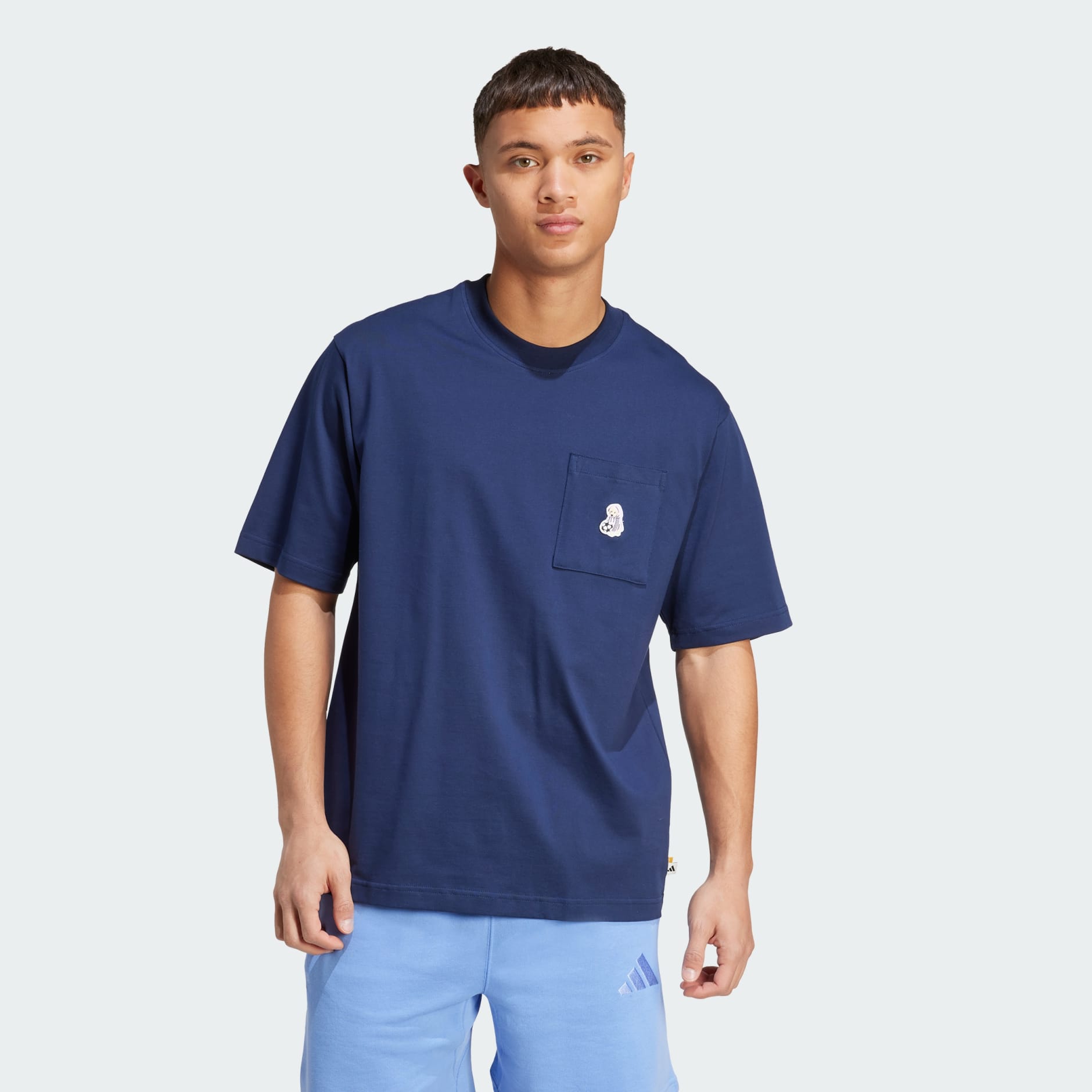 Dog Soccer Patch Pocket Graphic Tee