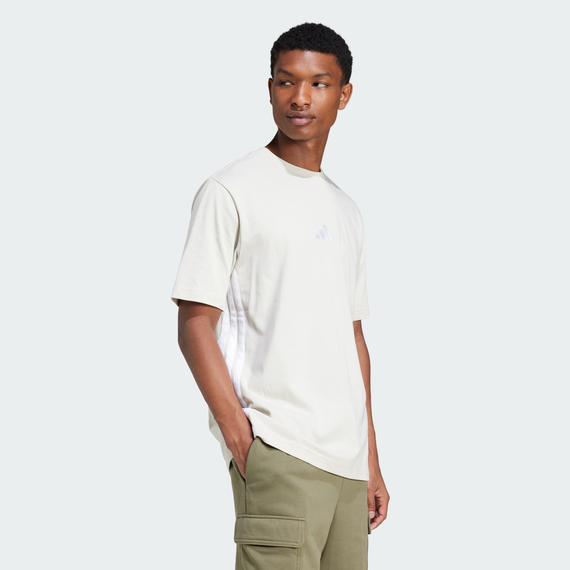 Essentials 3-Stripes Single Jersey Tee