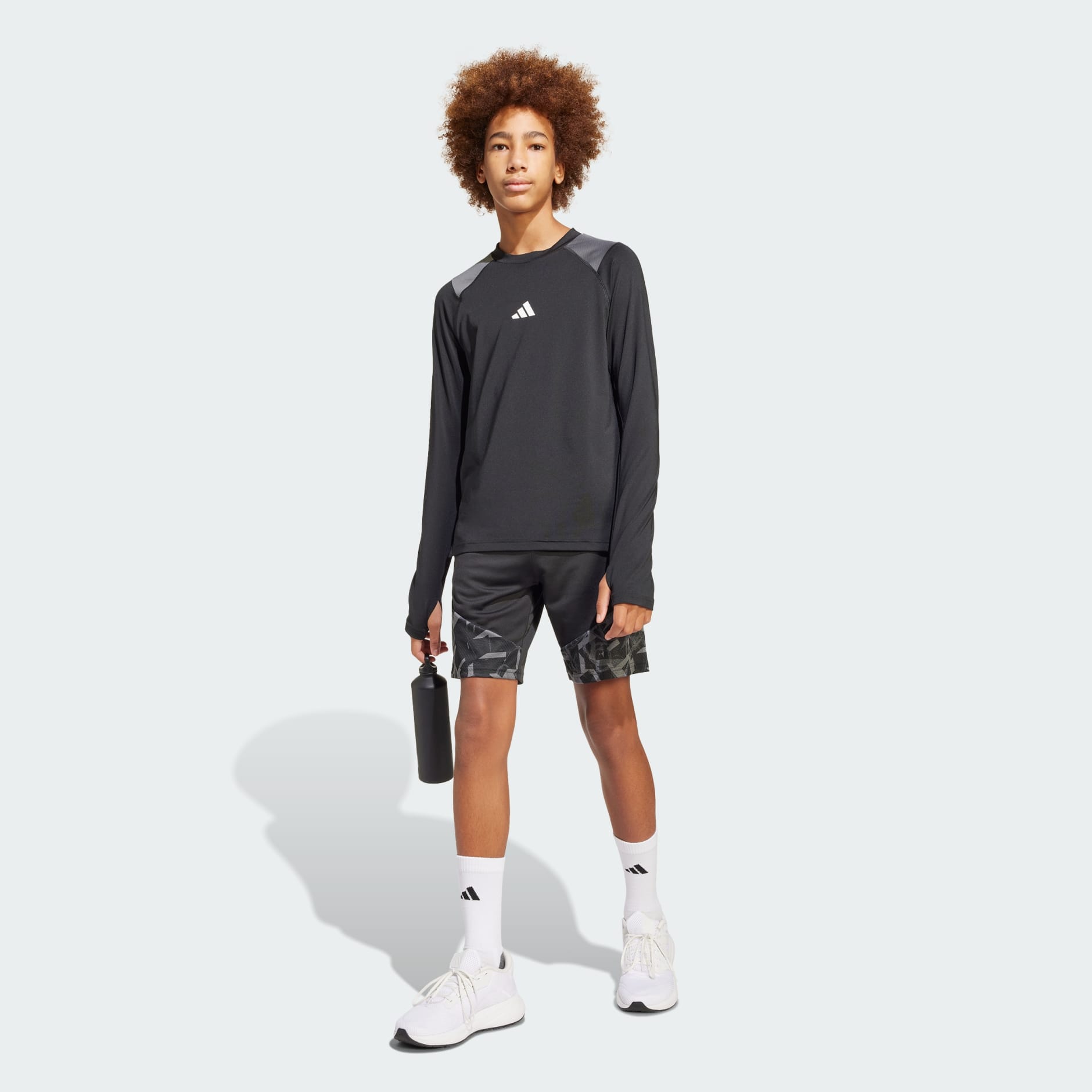 Kids Sport Icons Fractal Print Shorts