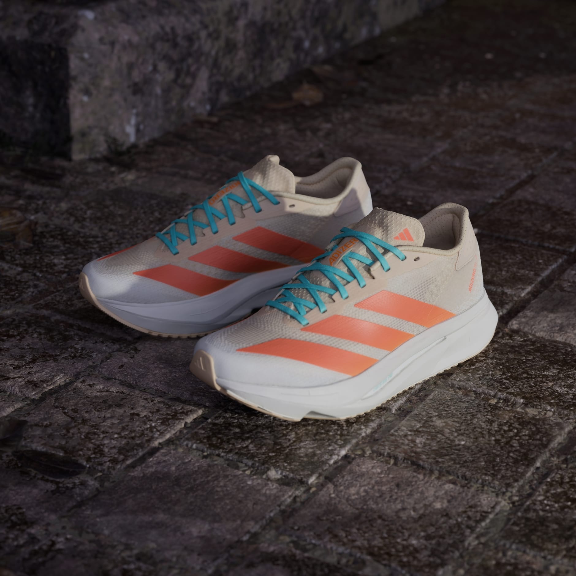 ADIZERO SL２ ホワイト/オレンジ adidas Women's Adizero SL2 