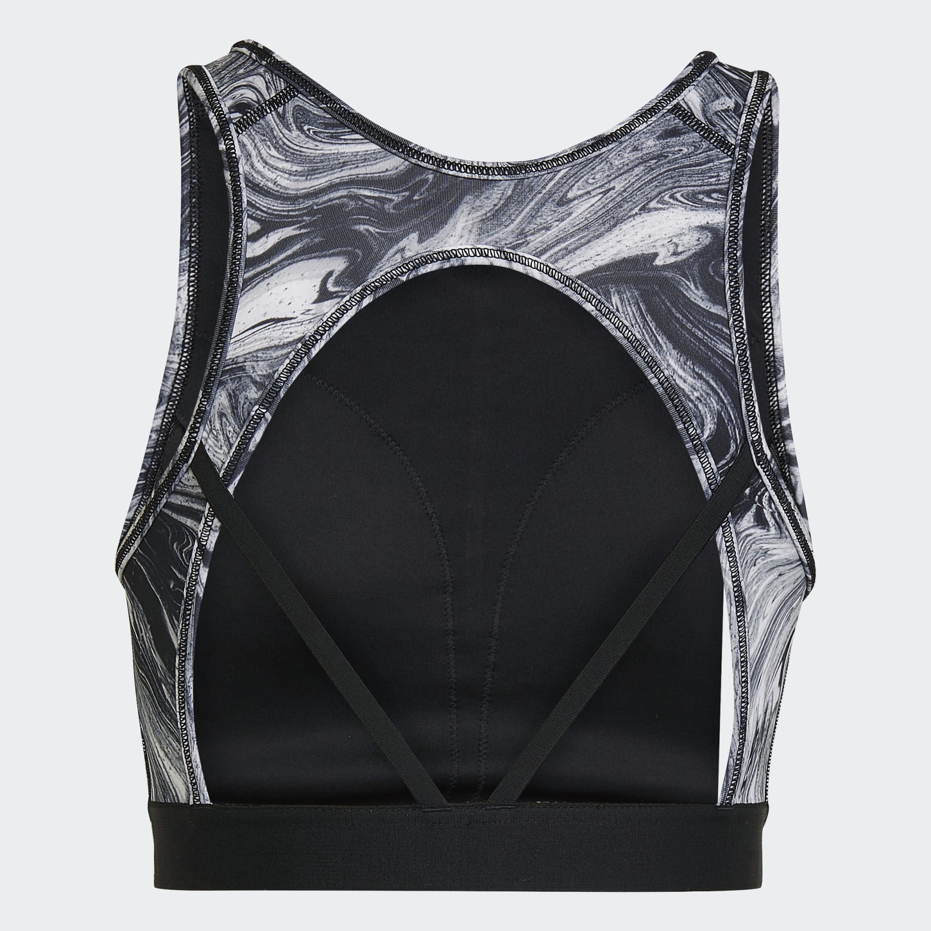 Hyperglam AEROREADY Training Light-Support Marble-Print Workout Bra