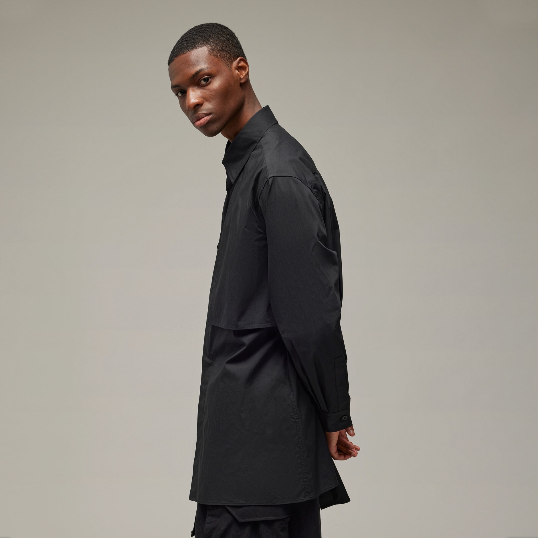 Clothing - Y-3 Sporty Cotton Shirt - Black | adidas Oman