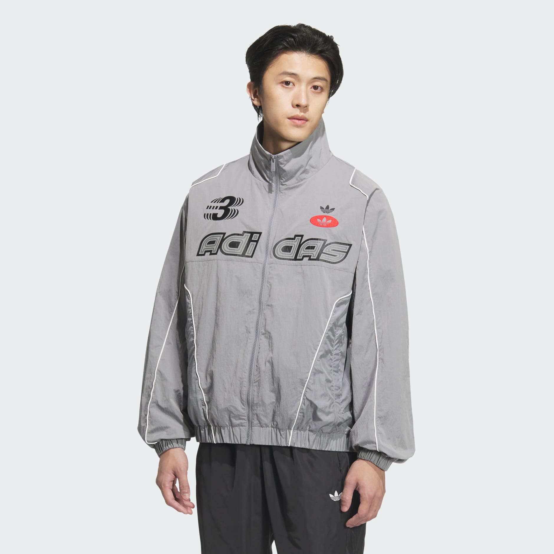 Racing V-Day Woven Jacket - Grey | adidas Hong Kong