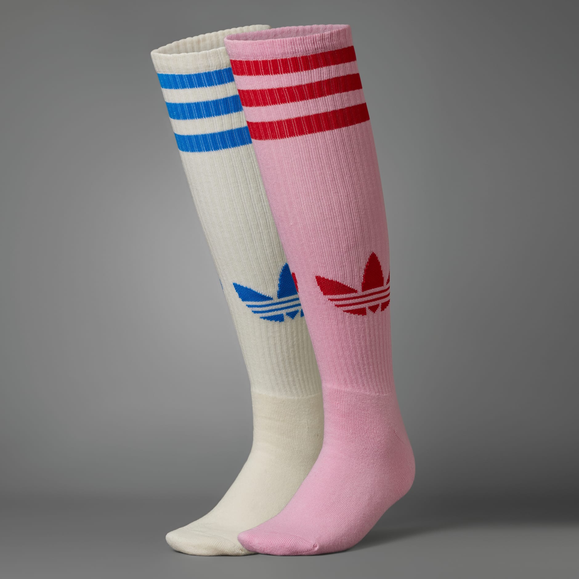 Accessories - adicolor 70s Knee Socks 2-Pack - White | adidas Kuwait