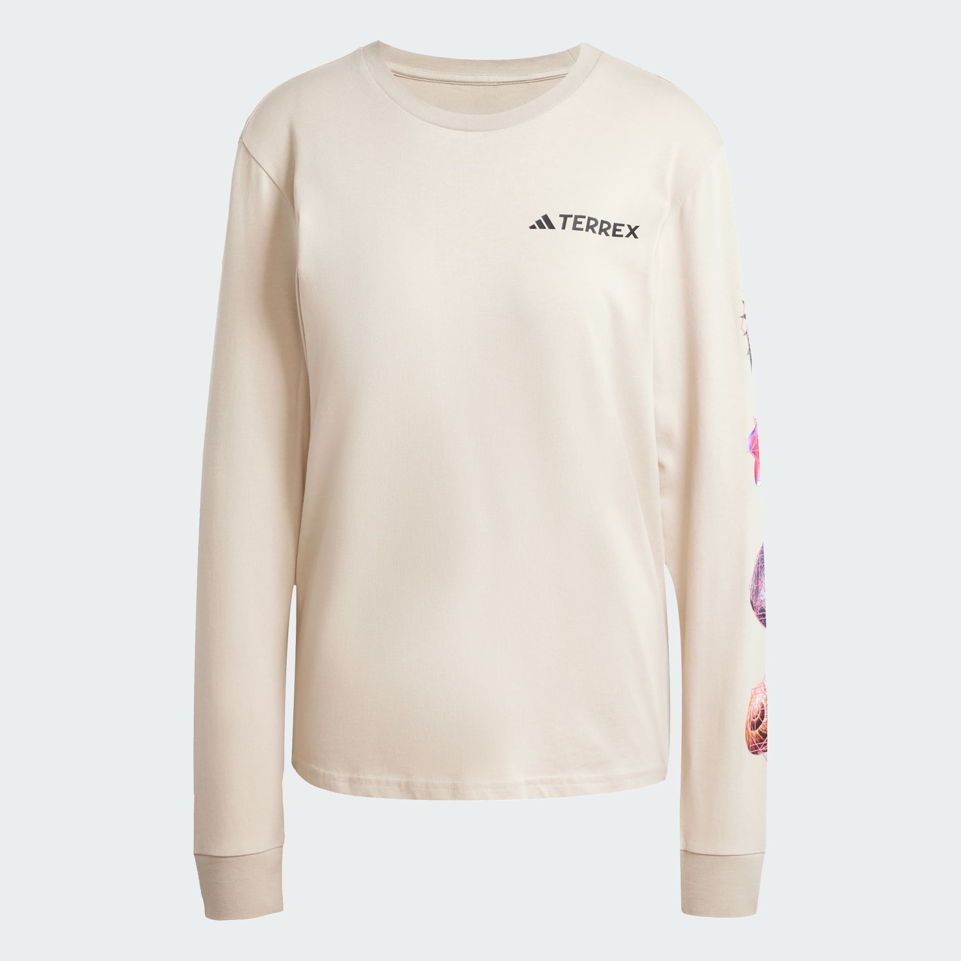 CLOTHING - Terrex Graphic Long Sleeve Tee - Beige | adidas Oman