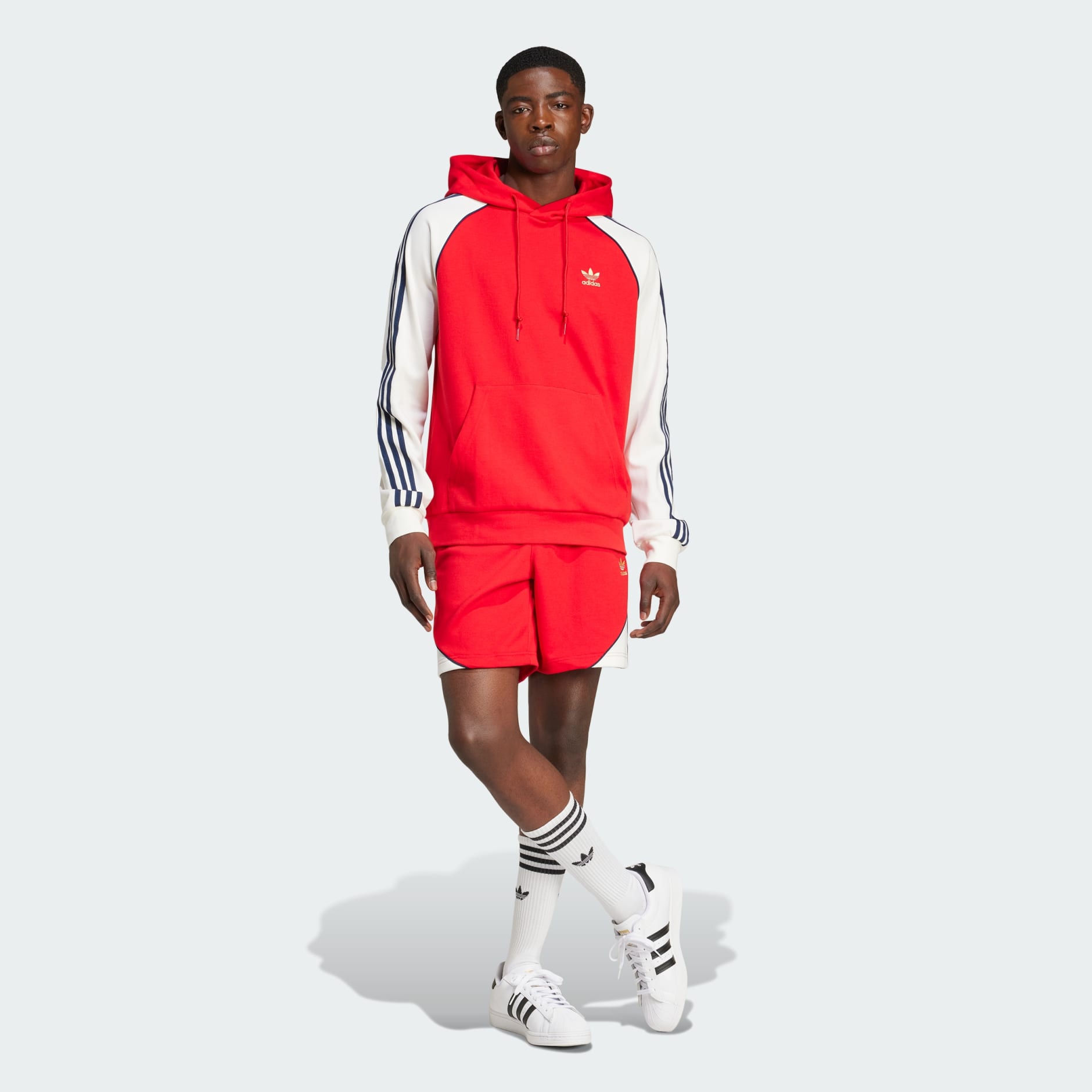 Red white adidas hoodie online