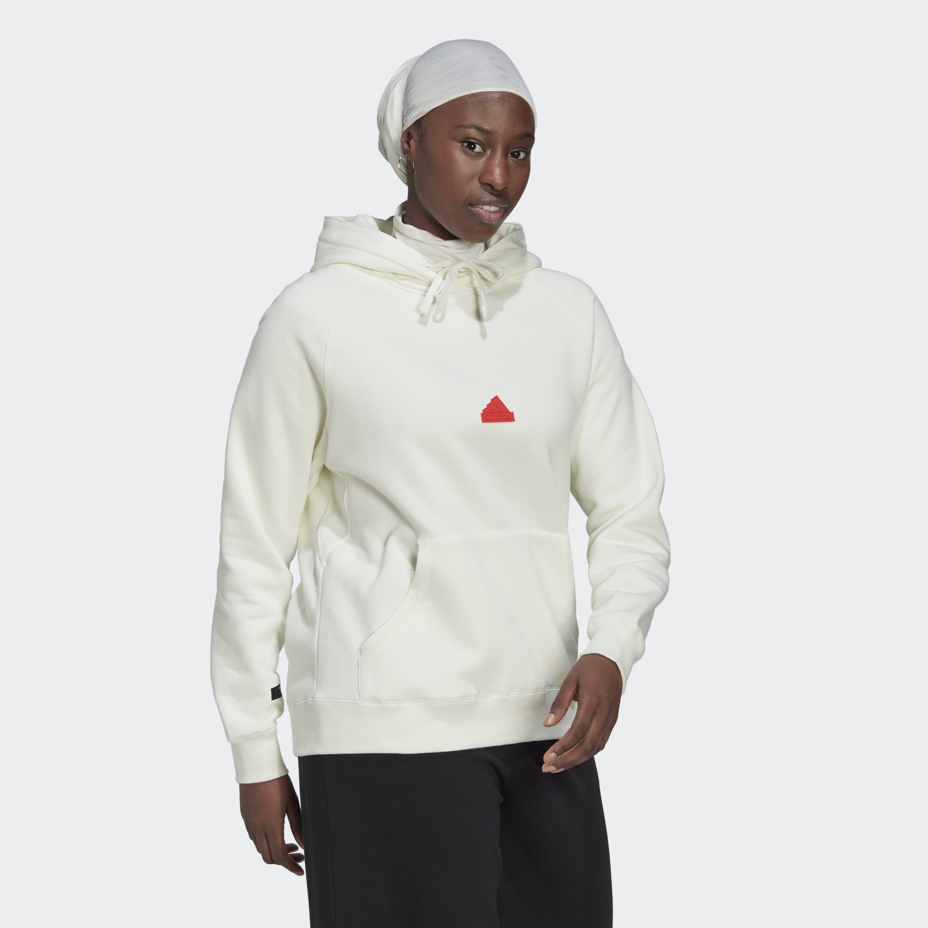 Clothing - Oversized Hooded Sweatshirt - White | adidas South Africa