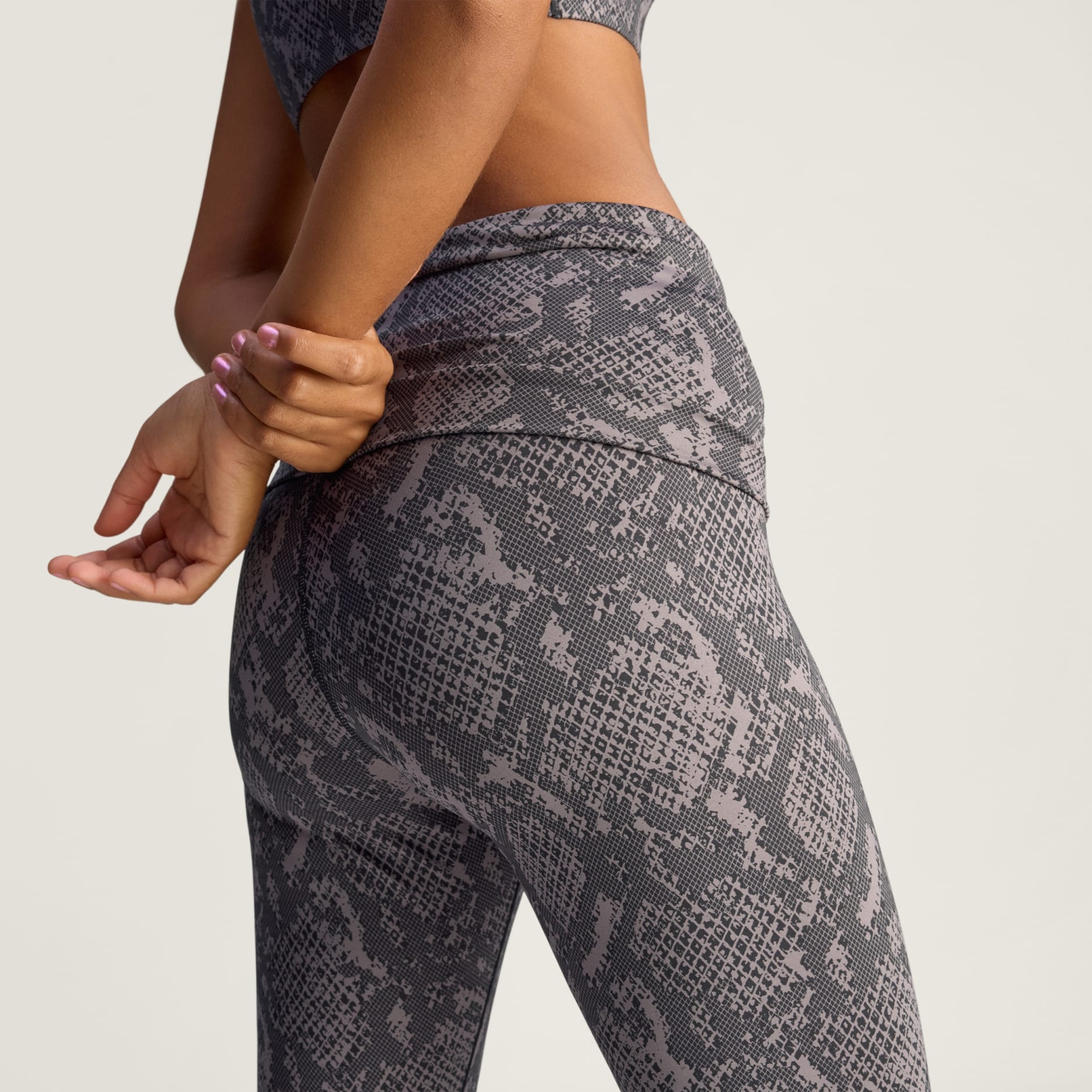 adidas By Stella McCartney Training Rolltop Splitcuff Leggings Printed