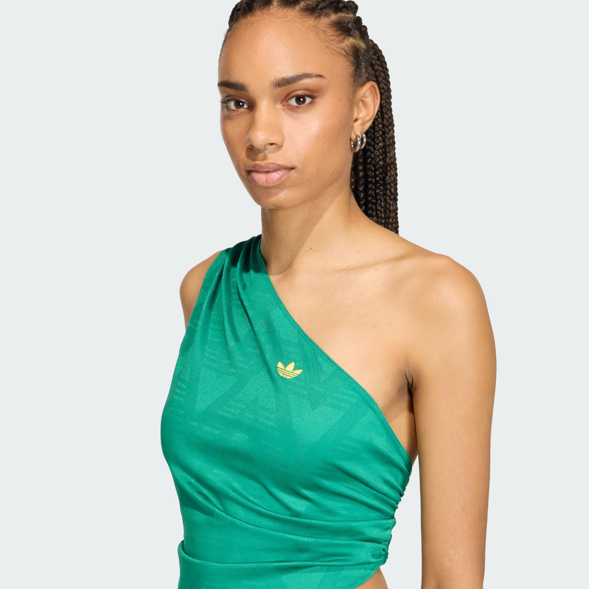 TOP CU ASPECT &Icirc;NCREȚIT ȘI UN UMĂR GOL