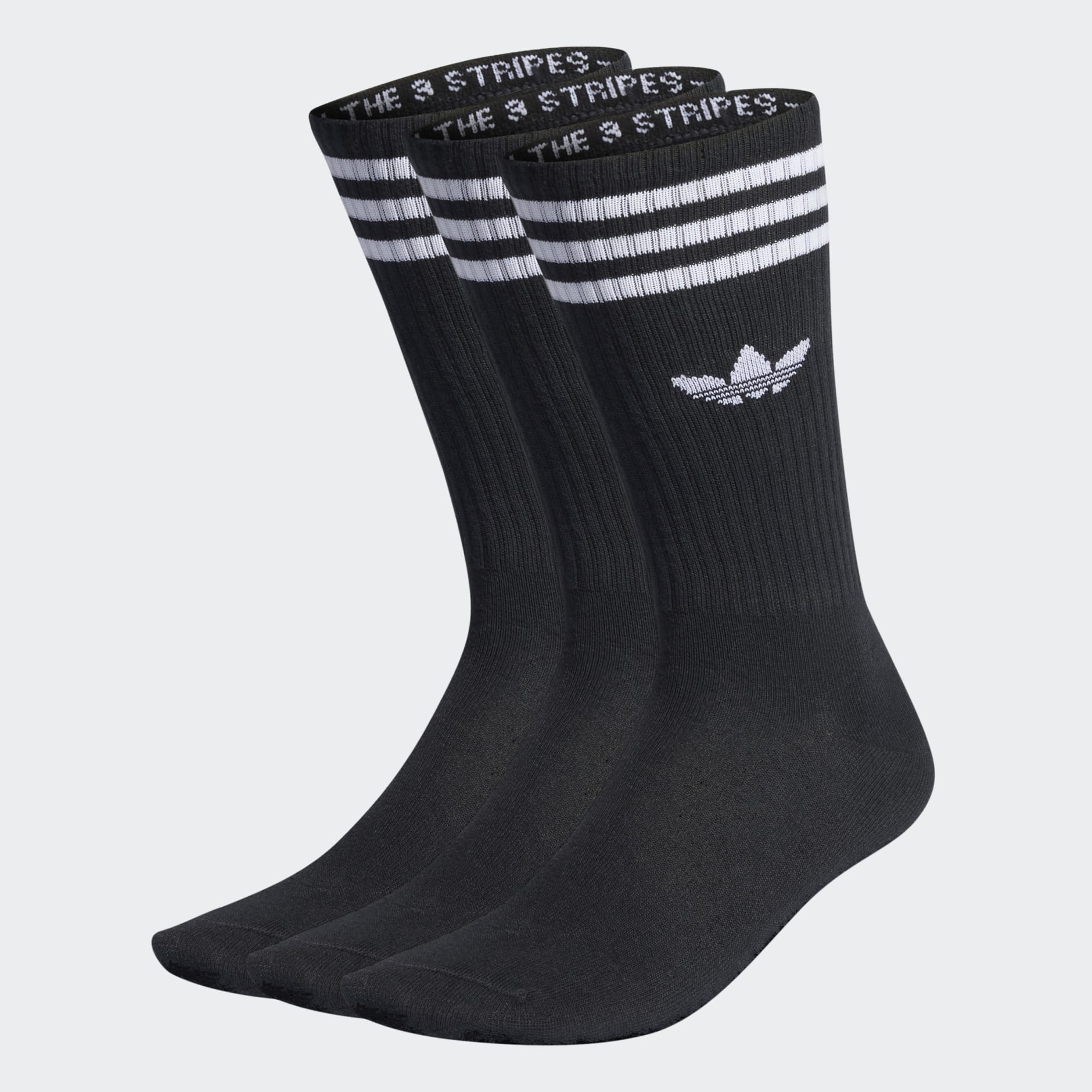 Accessories - Solid Crew Socks 3 Pairs - Black | adidas South Africa