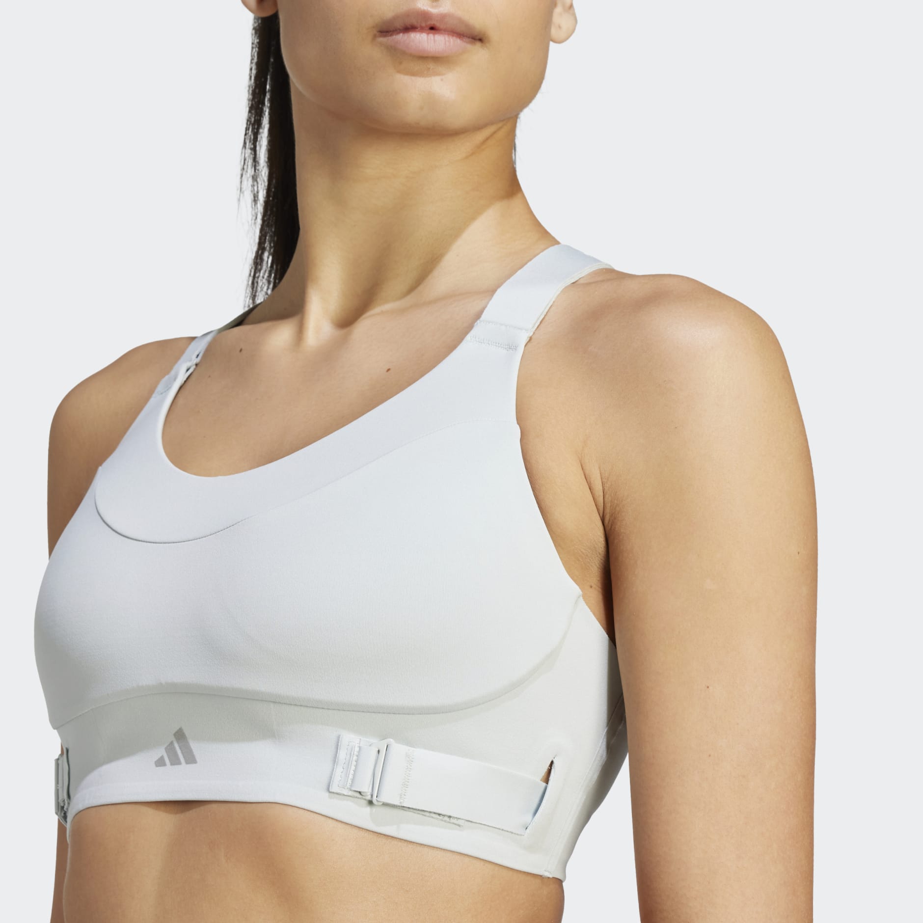 adidas Collective Power Fastimpact Luxe High-Support Bra - Grey