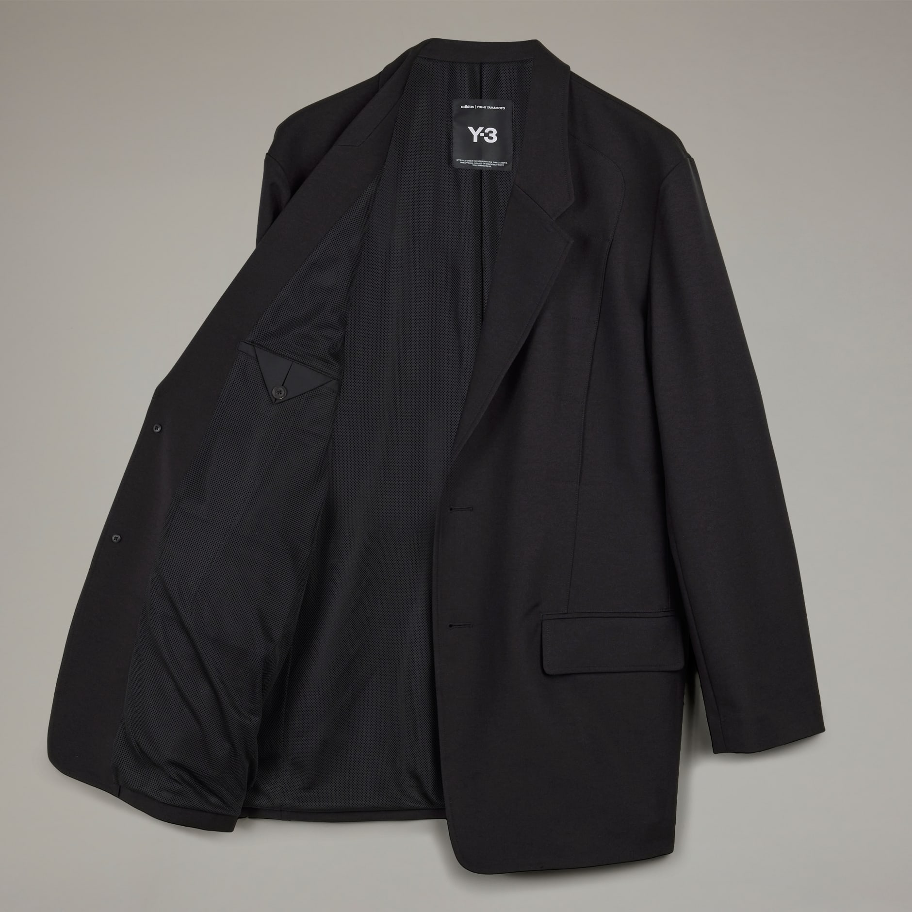 Y-3 ブラック テーラードジャケット Y-3(ワイスリー) / テーラードジャケット/XL/ポリエステル/BLK