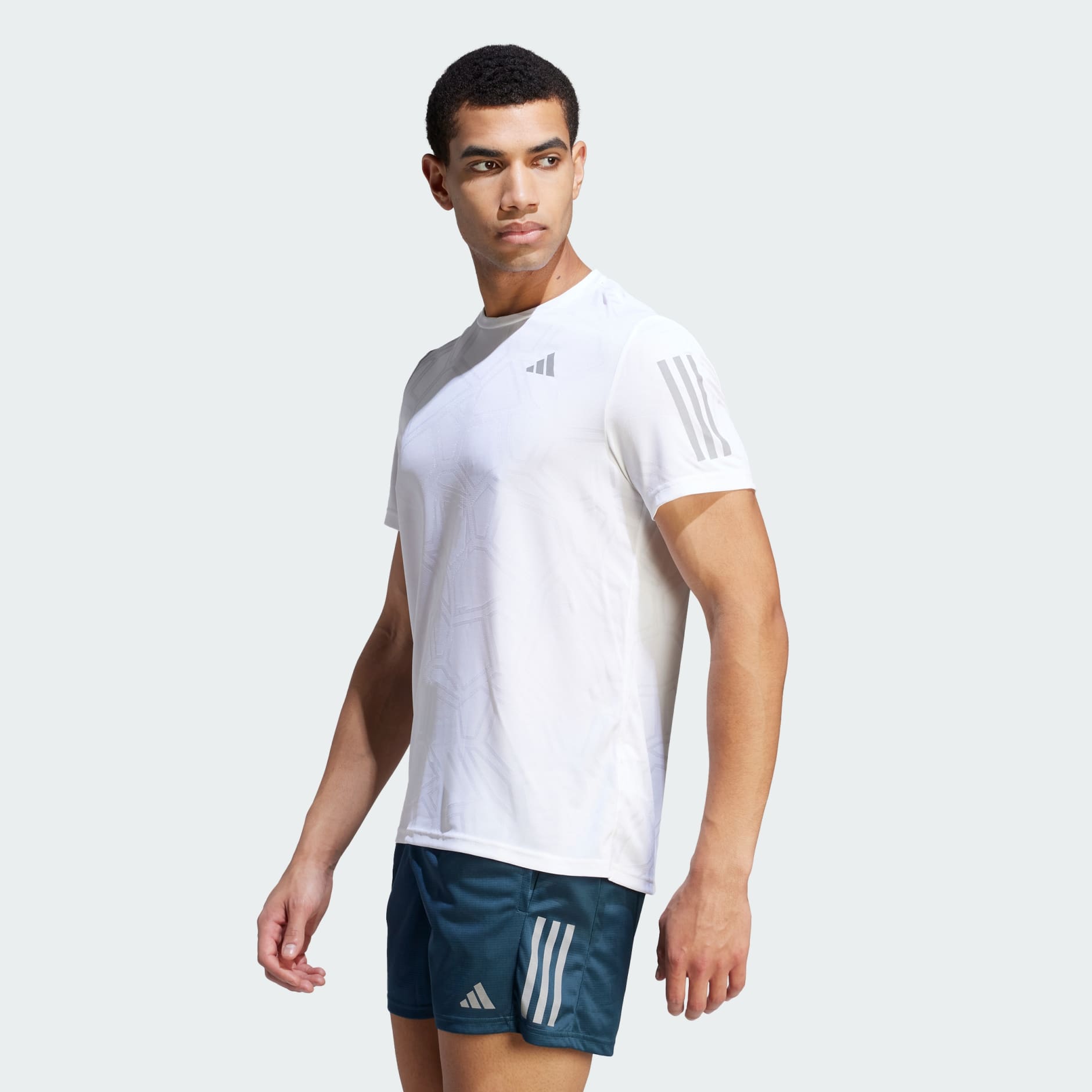 Clothing - Own the Run Carbon Measured Tee - White | adidas South Africa