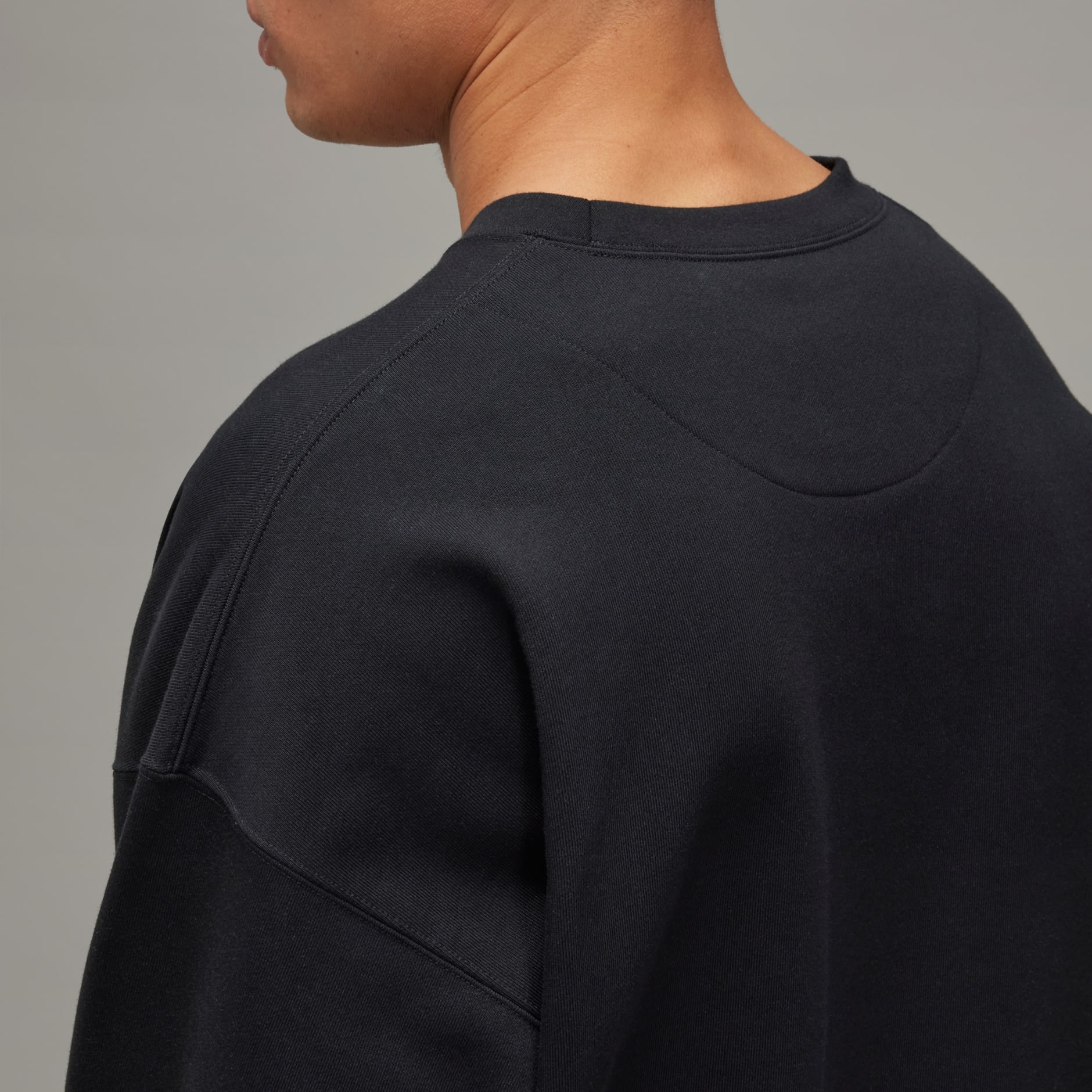 Hanorac cu guler rotund din material plușat periat Y-3