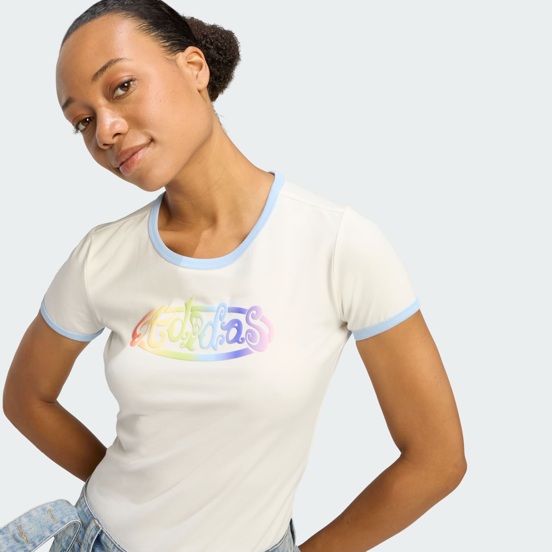 Uska majica s grafičkim motivima adidas x Jeremy Scott