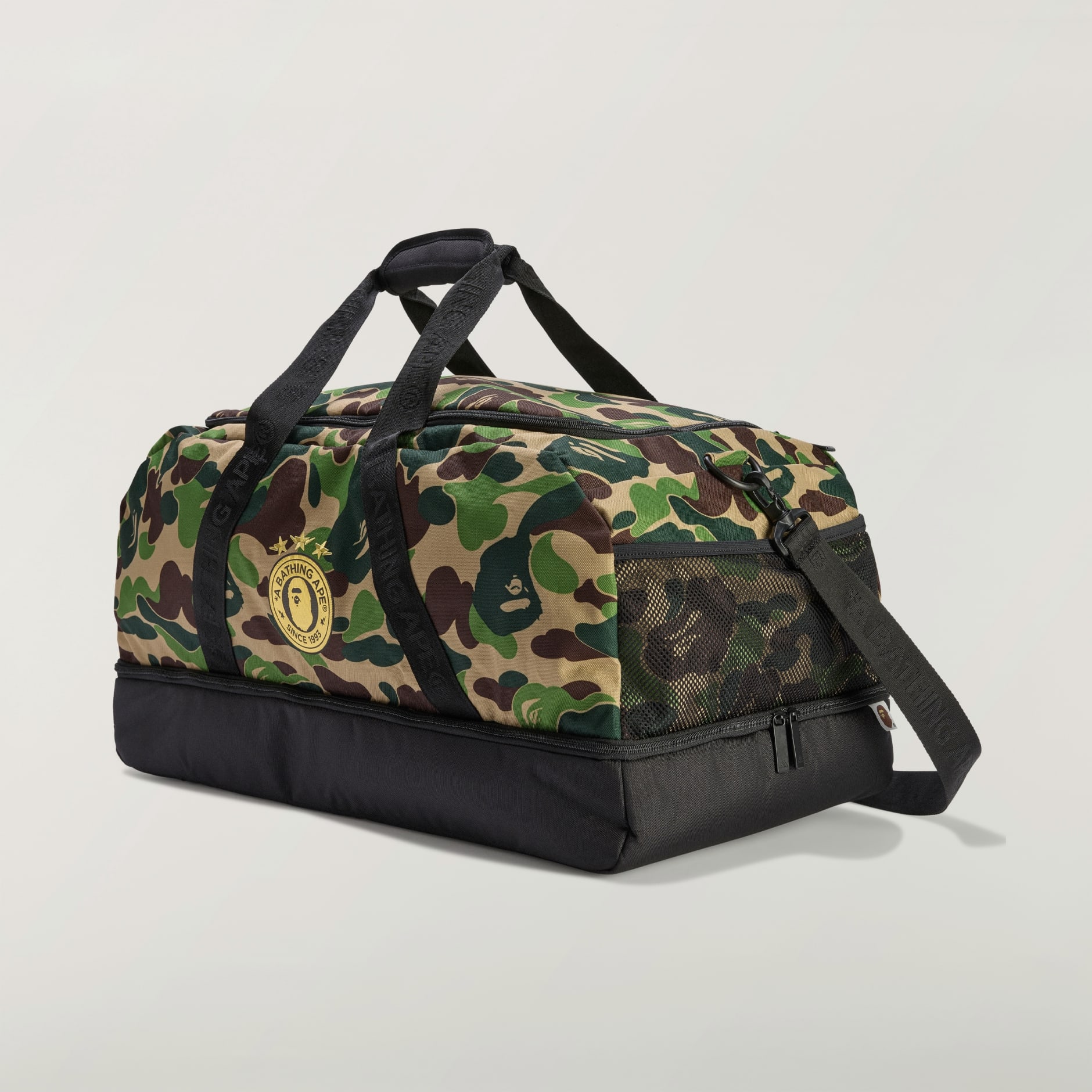 A BATHING APE (BAPE X ADIDAS) DUFFLE BAG