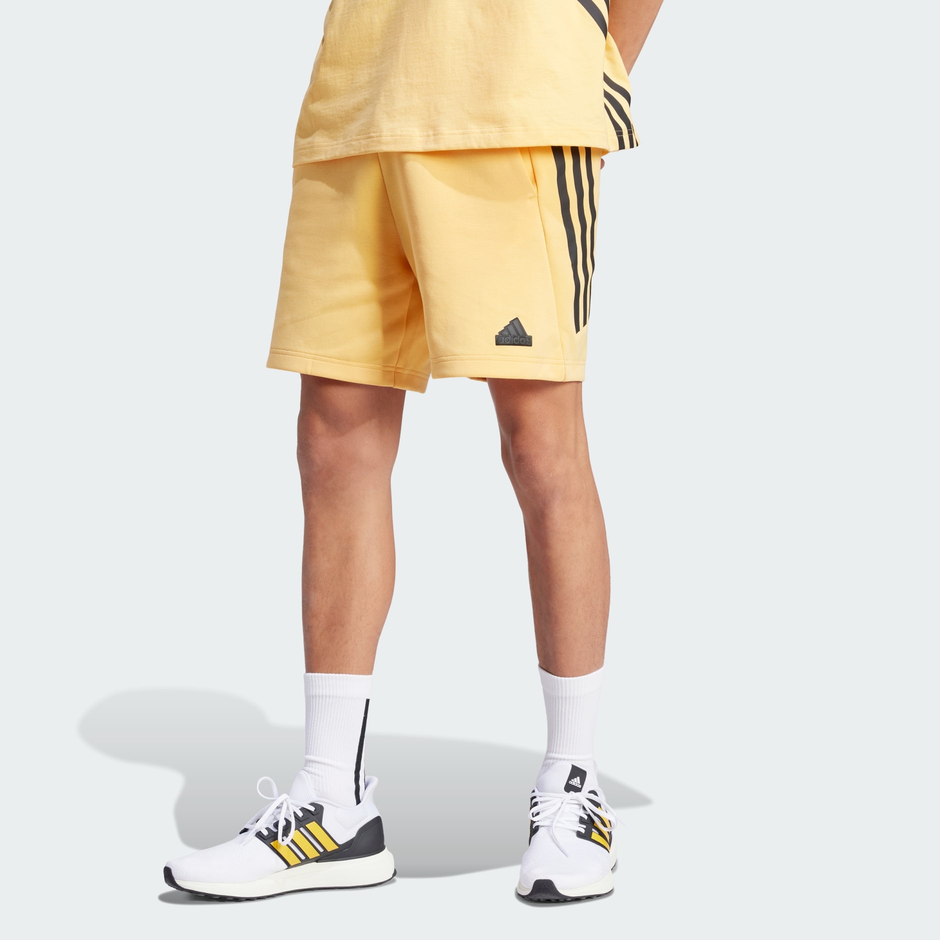 Clothing Future Icons 3 Stripes Shorts Yellow adidas Bahrain