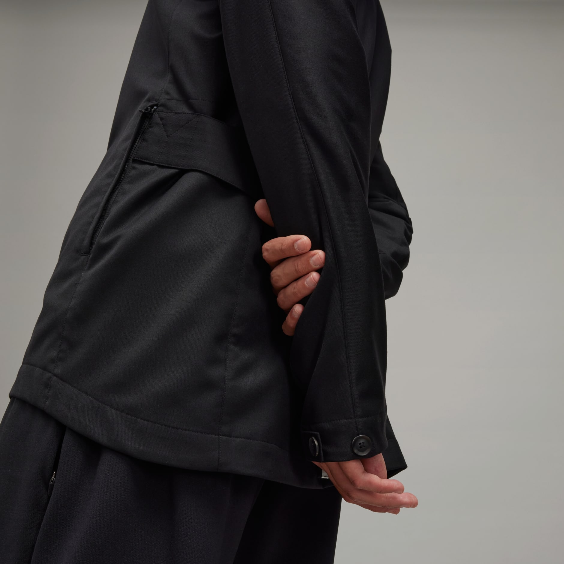 Y-3 Refined Wool Hooded Top - 3-Stripes