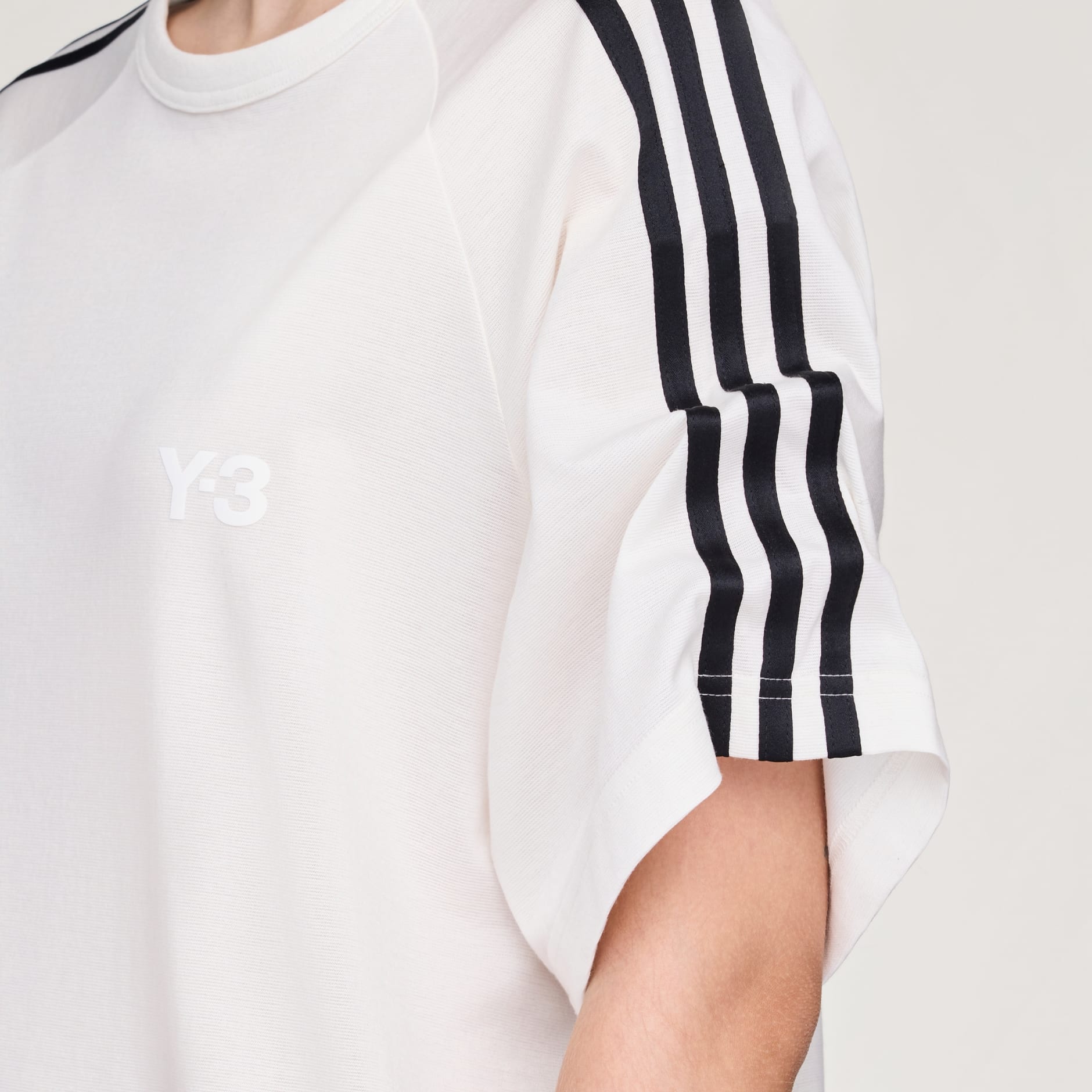 Clothing - Y-3 Short Sleeve Tee 3-Stripes - White | adidas Oman