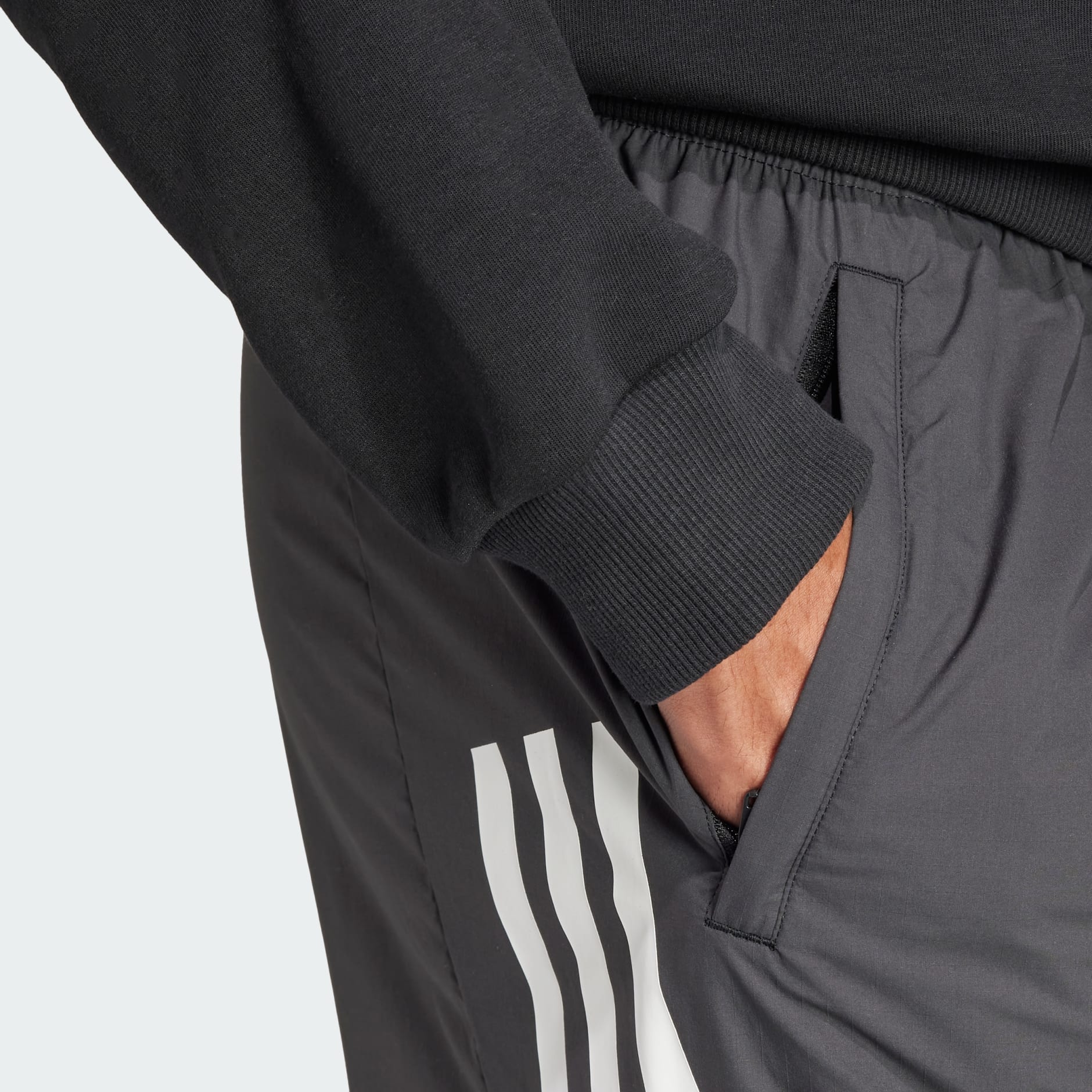 Men's Clothing - Future Icons 3-Stripes Loose Woven Pants - Black ...
