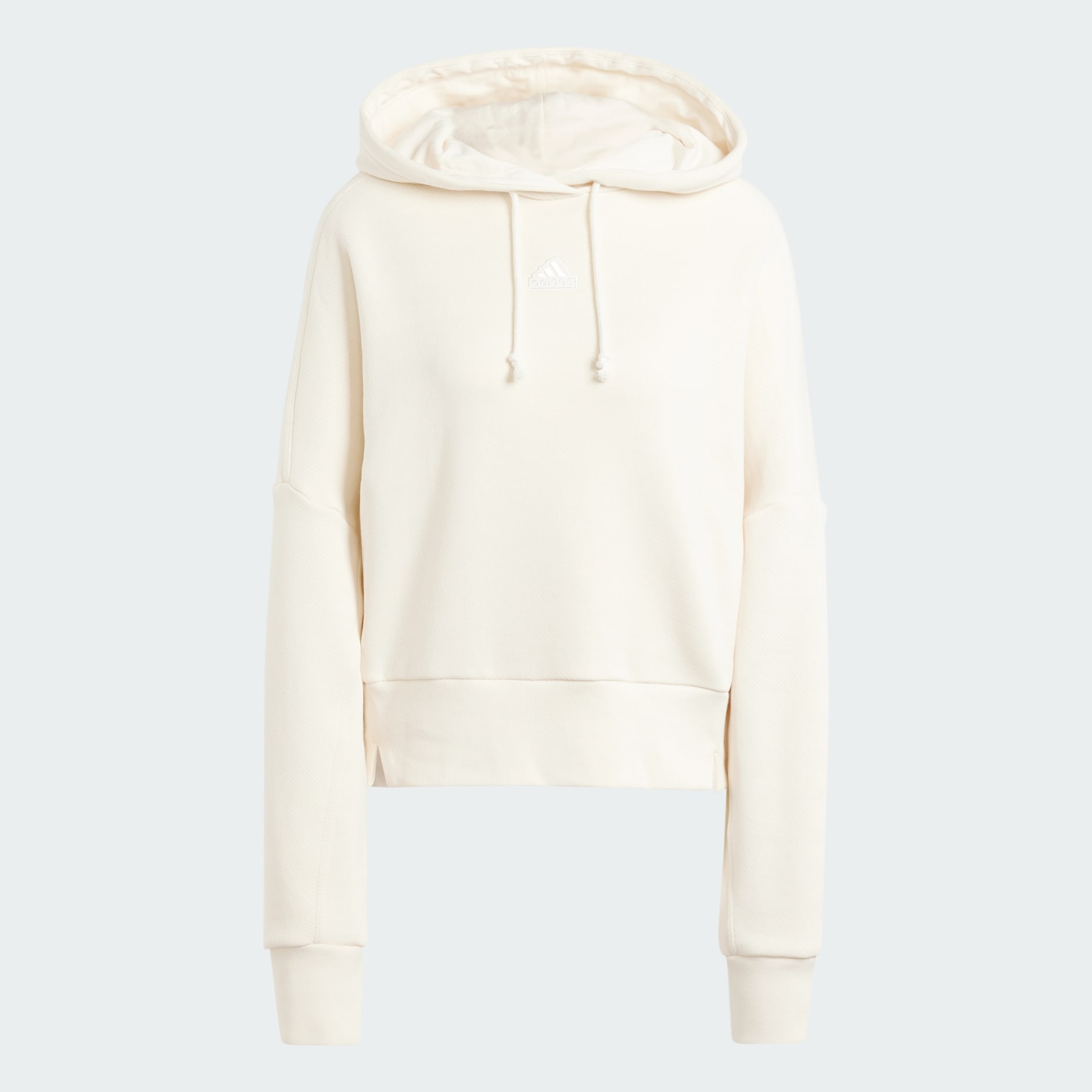 White french terry hoodie sale