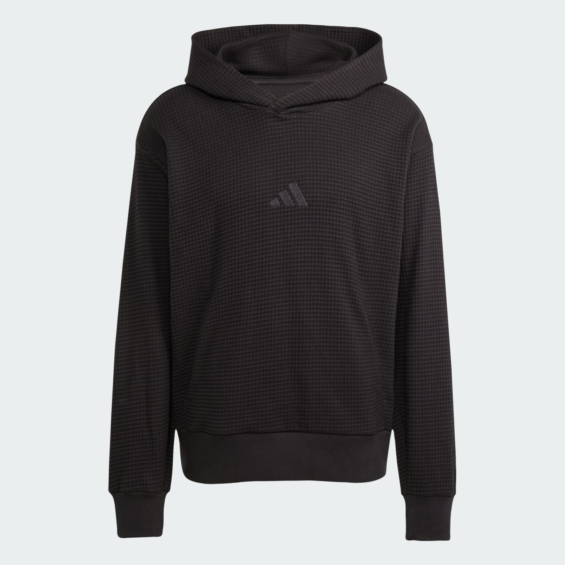 Clothing - ALL SZN Waffle Knit Hoodie - Black | adidas Oman