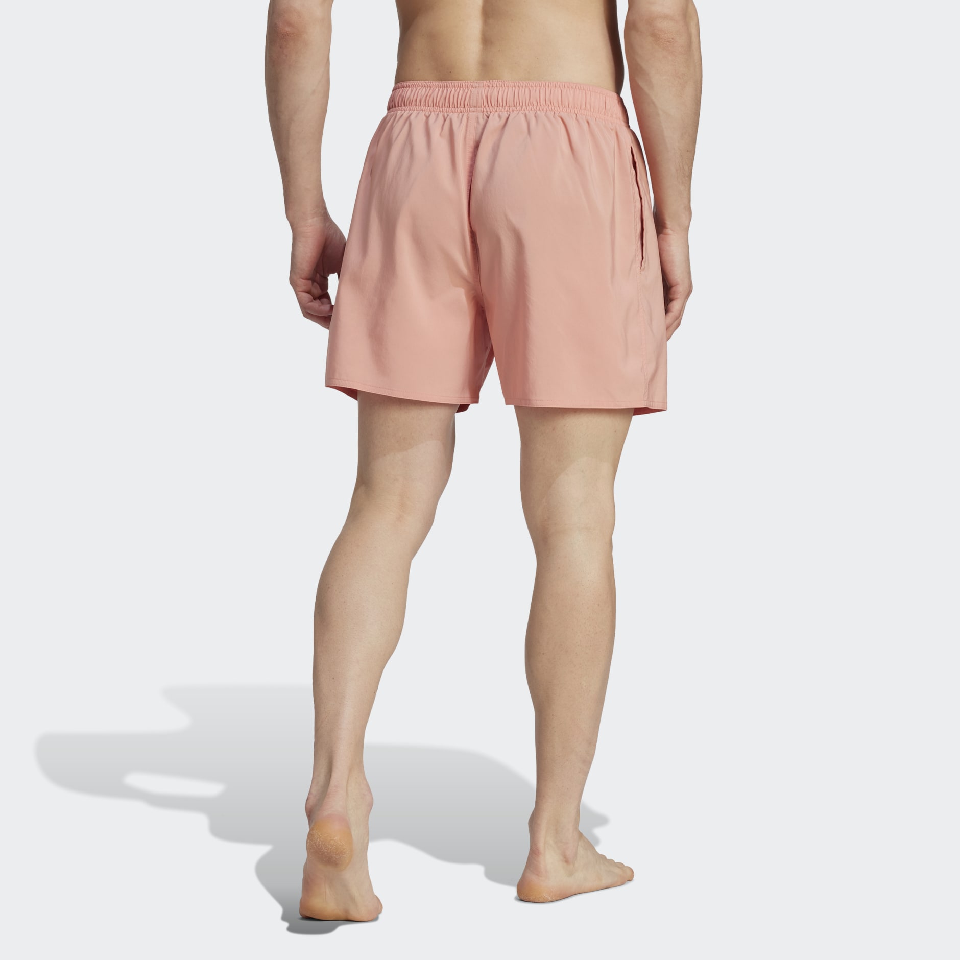 adidas Solid CLX Short-Length Swim Shorts - Red | adidas UAE