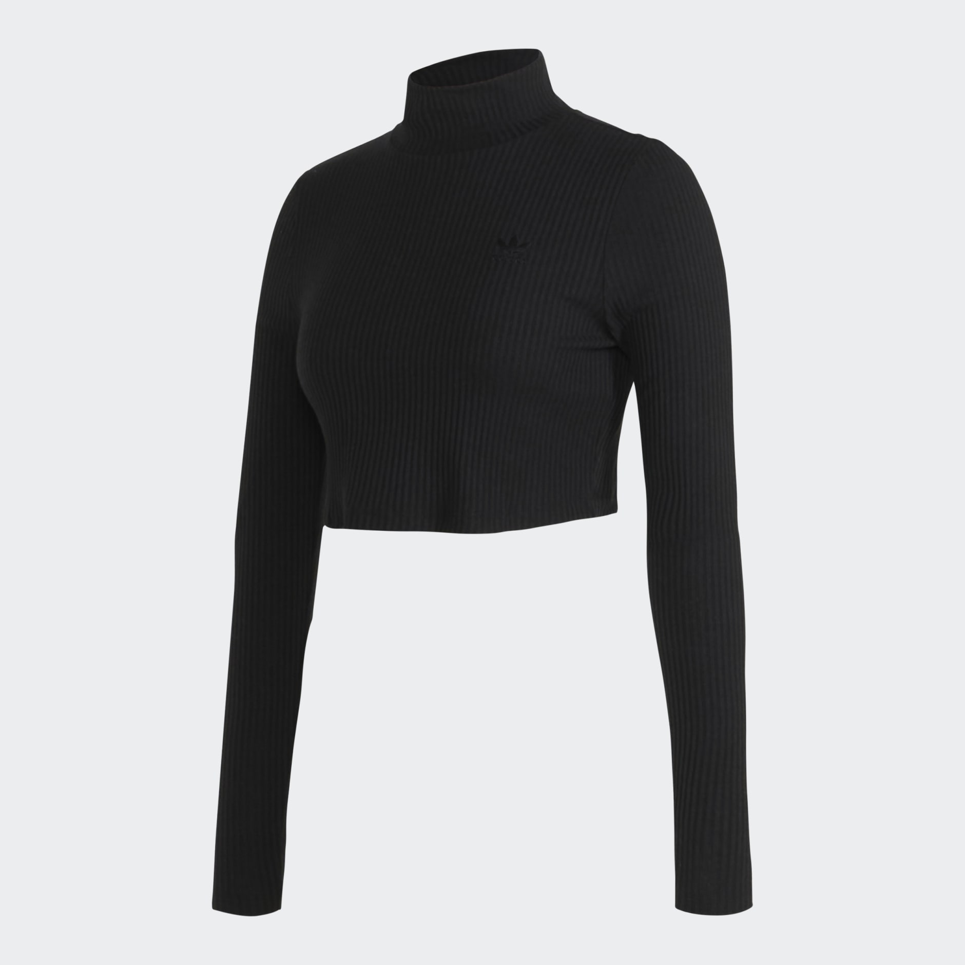 CROPPED RIB LS
