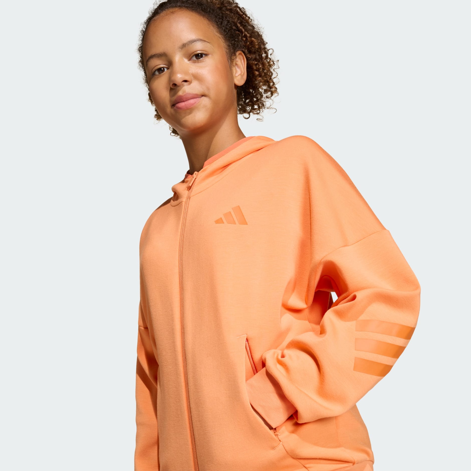 جاكيت بقبعة FUTURE ICONS 3 STRIPES FULL ZIP