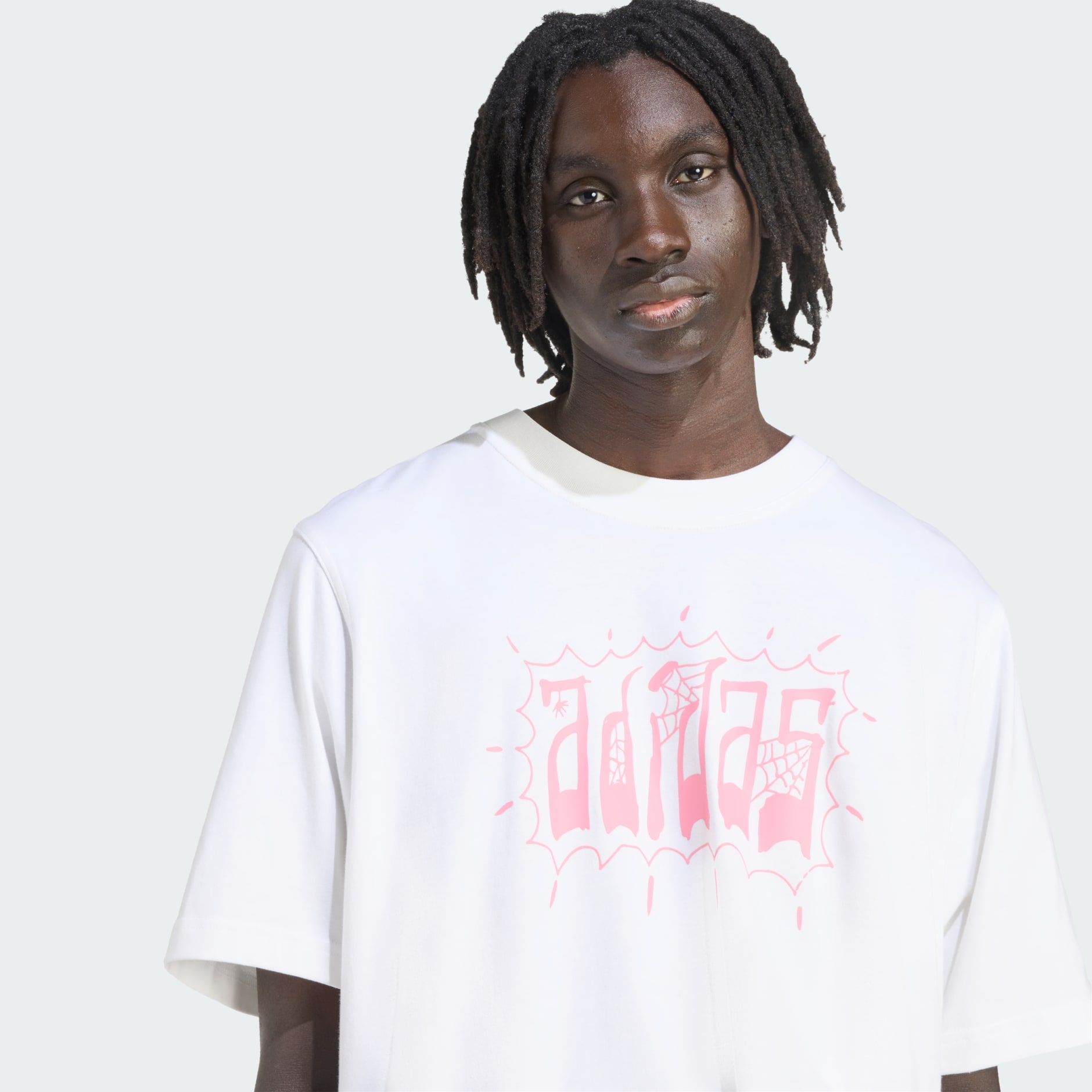 Clothing - Distressed Oversized Tee - White | adidas Oman