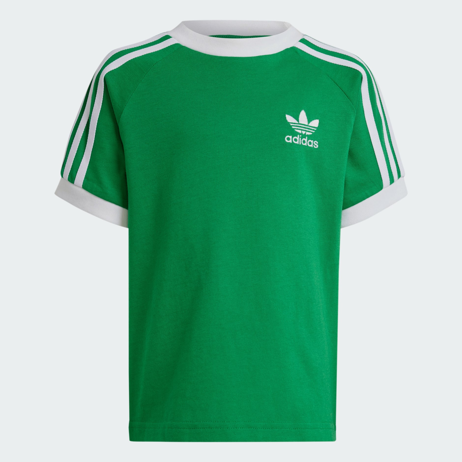 Adidas trefoil t shirt green online