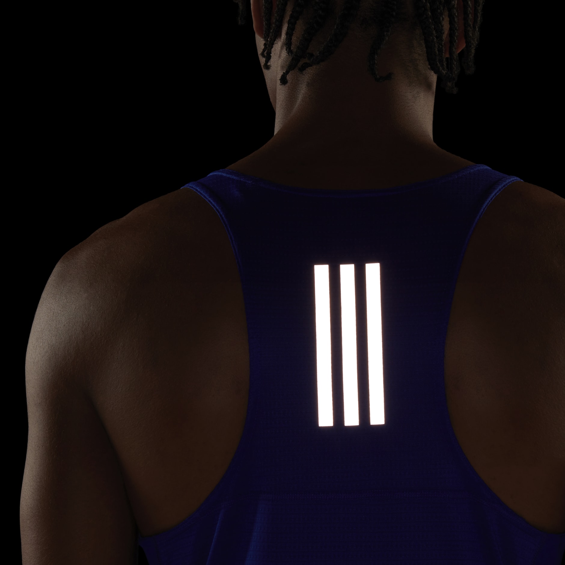 Clothing - Own the Run Singlet - Blue | adidas South Africa