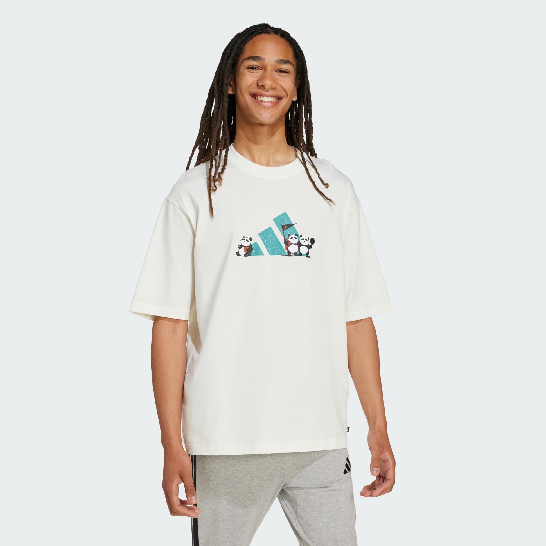 【adidas】M PANDA LOG T パンダ Tシャツ M PANDA LOG T - White | adidas Hong Kong