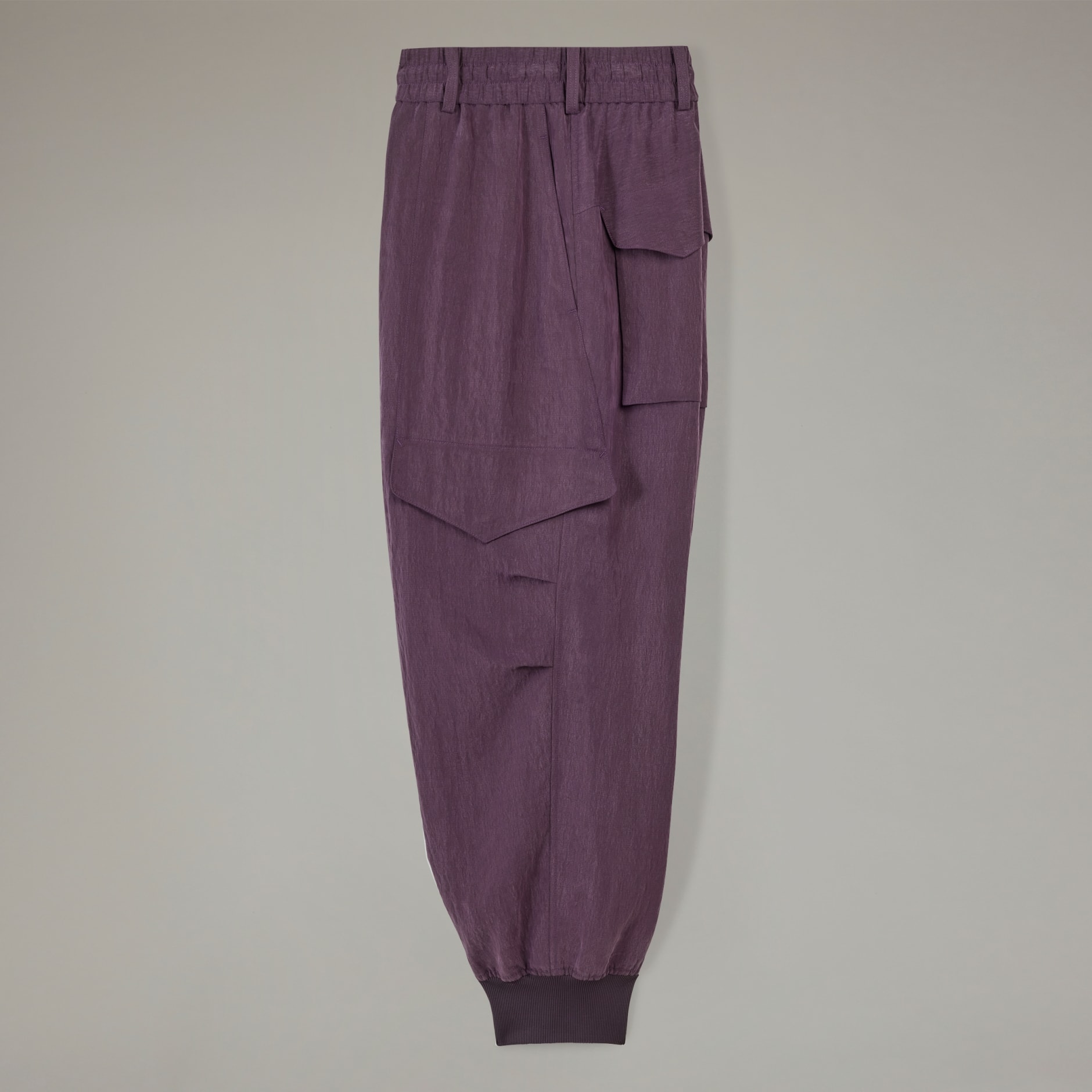 Purple Linen Cargo Pants