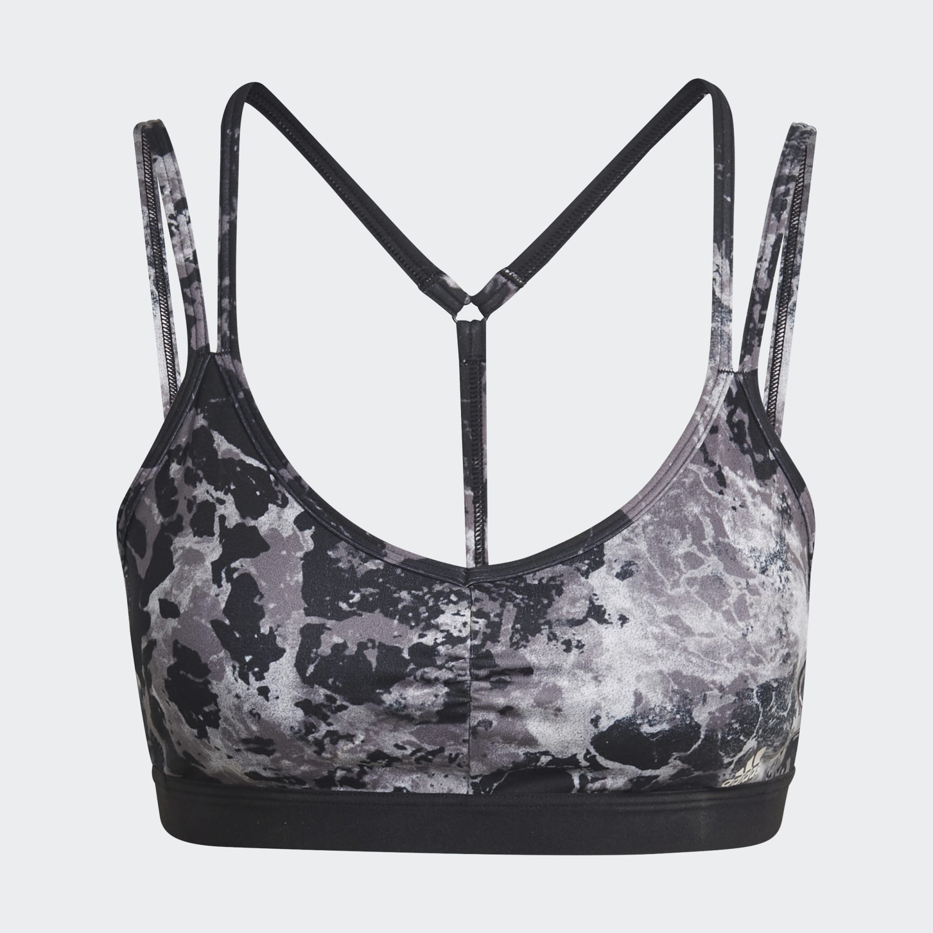 Clothing - Yoga Essentials Studio Light-Support Allover Print Bra - Black