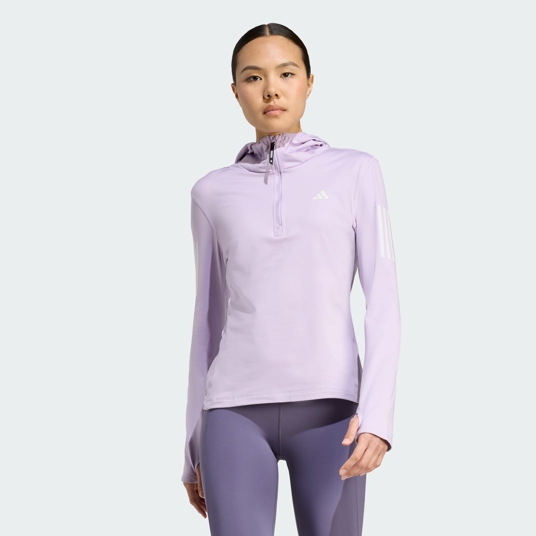 CLOTHING - Own The Run Winterized Hooded Half-Zip - Purple