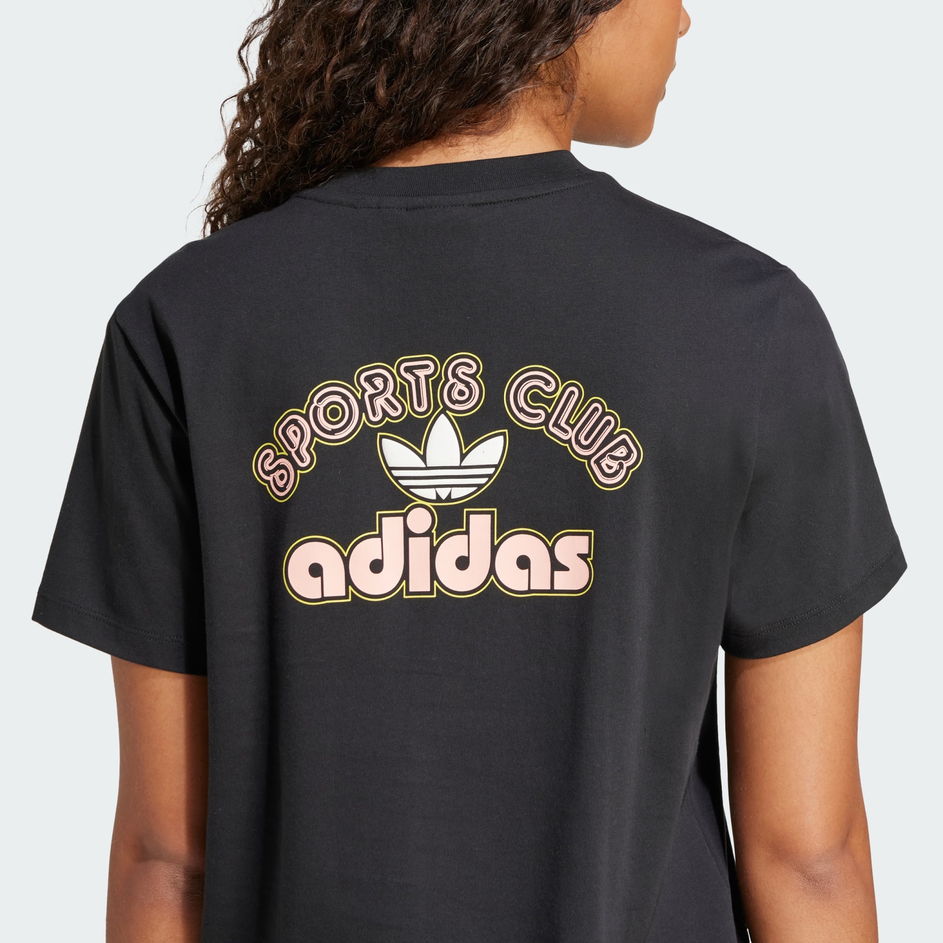 adidas Trefoil Series Sports Club Loose Tee - Black | adidas UAE