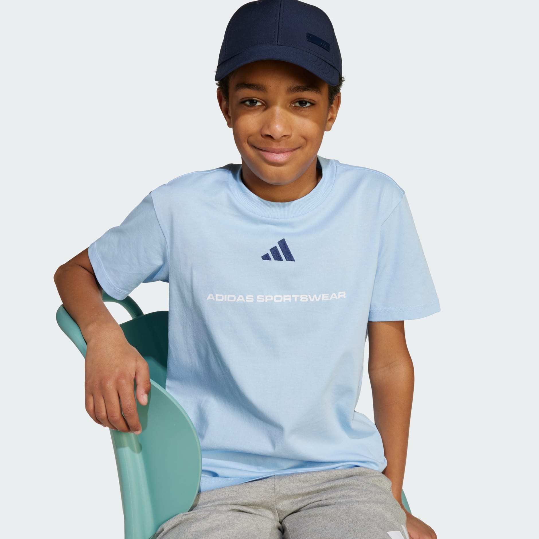 Tricou adidas Slogan din tricot simplu
