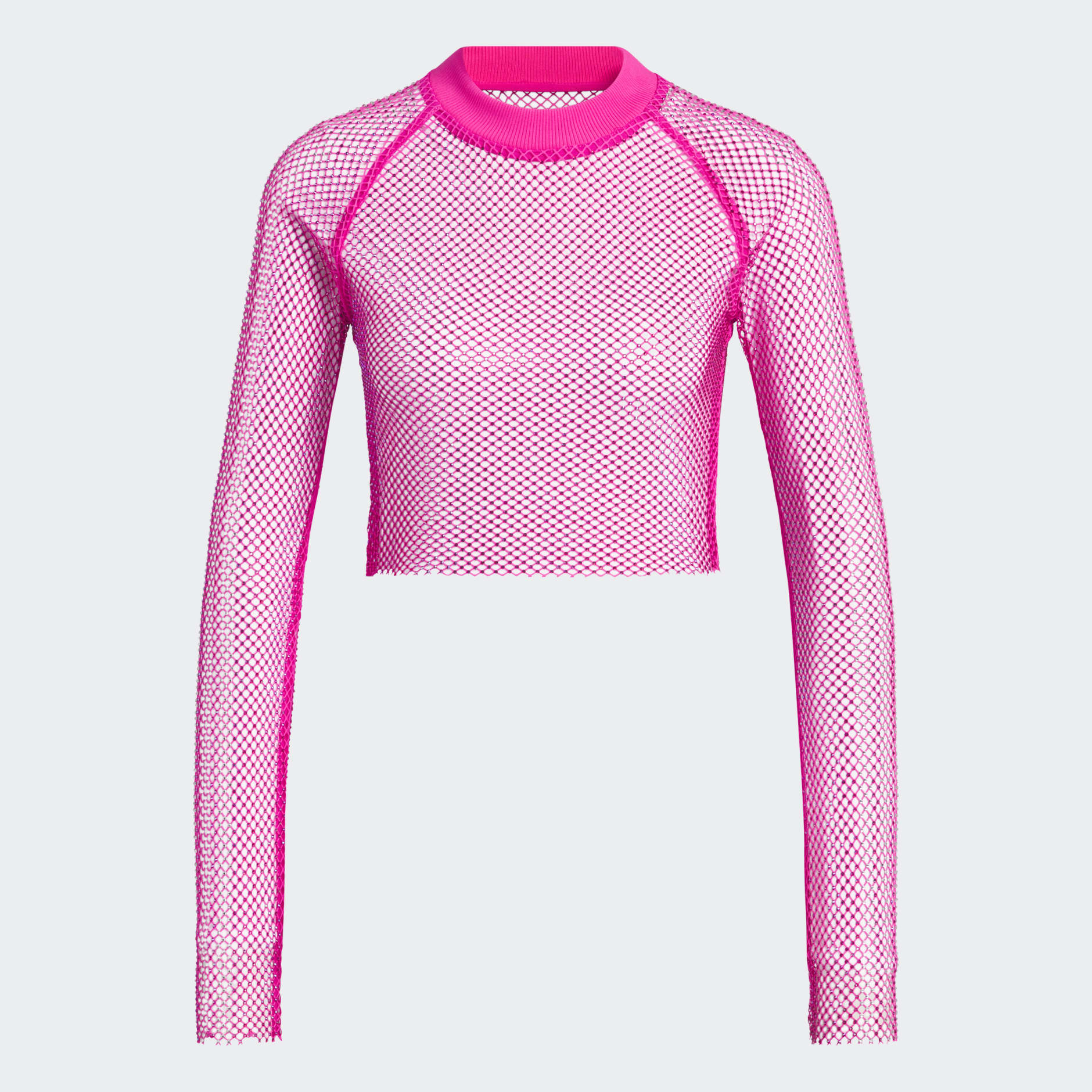 Women's Clothing - IVY PARK Crystal Mesh Cover-Up Top - Pink