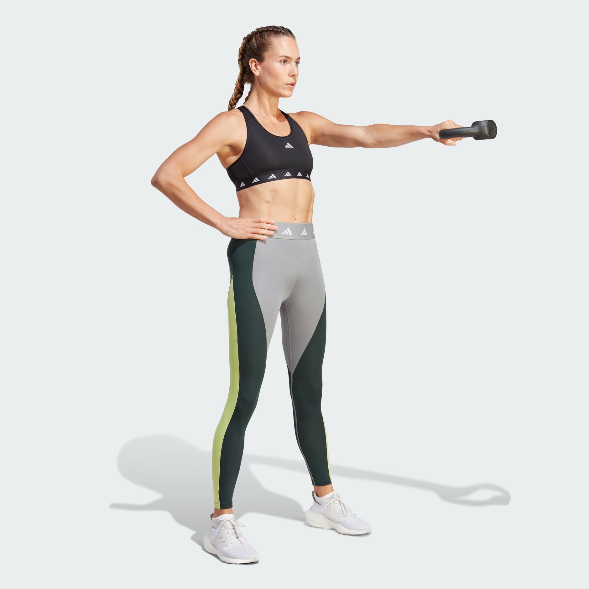 adidas Techfit Colorblock 7/8 Leggings - Green | Women's Training | adidas  US