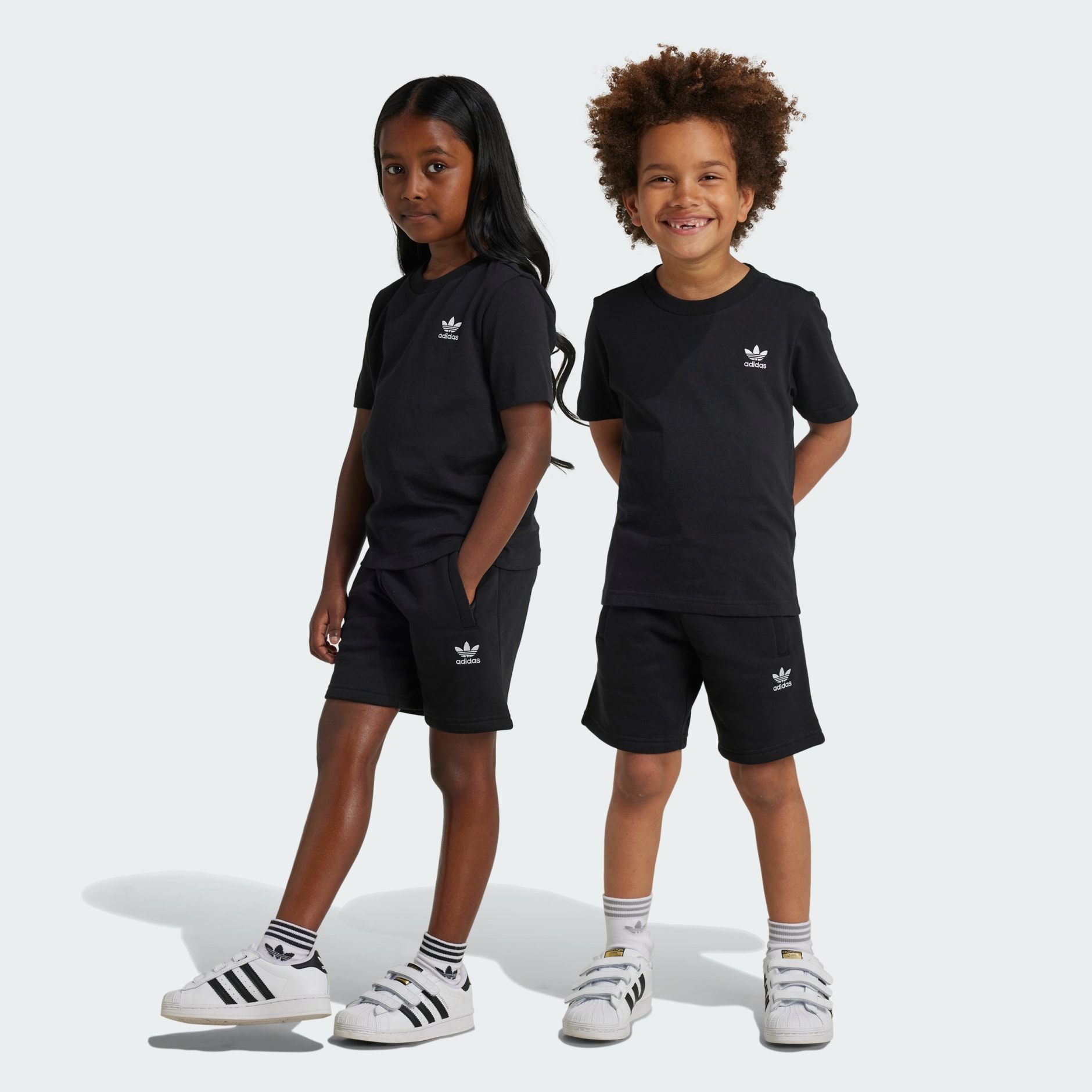 Kids Clothing Shorts Tee Set Kids Black adidas Bahrain