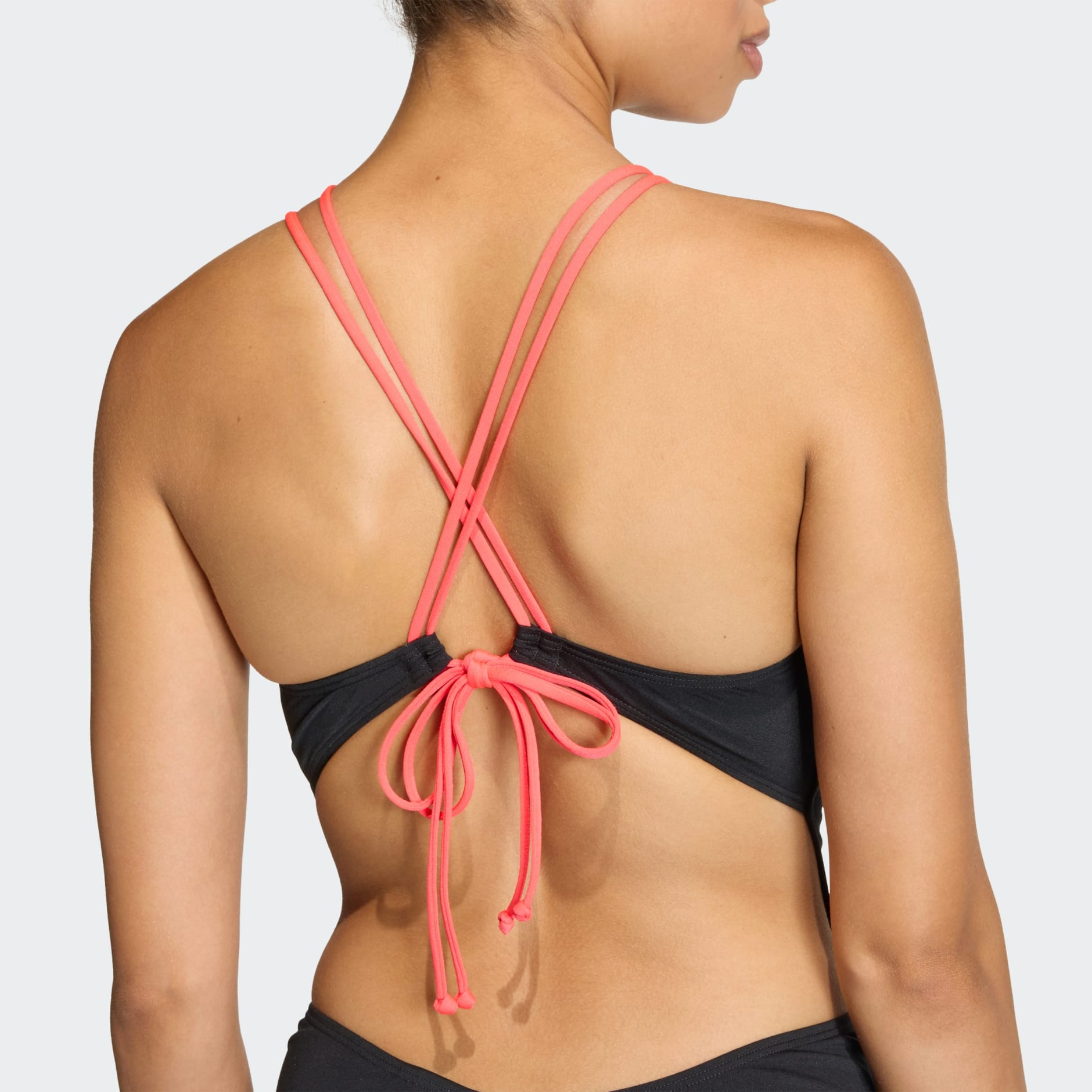 RIPSTREAM 3-STRIPES TIE BACK SWIMSUIT